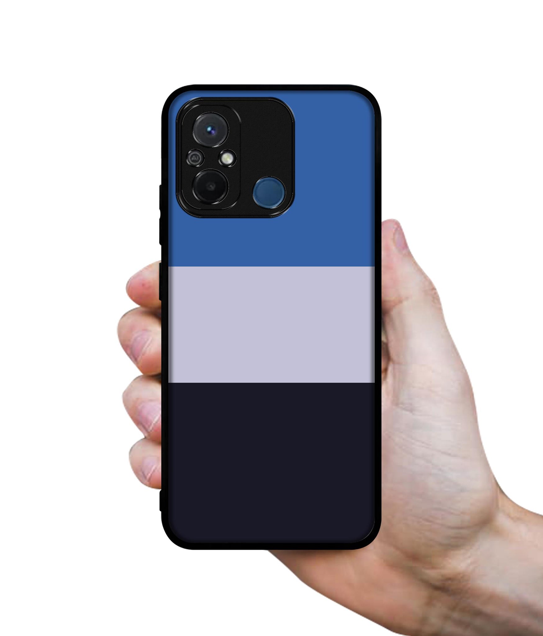 Three Color Stripes Design Designer 2D Printed Back Case Cover for Mi Redmi 12C 4G / Poco C55 4G