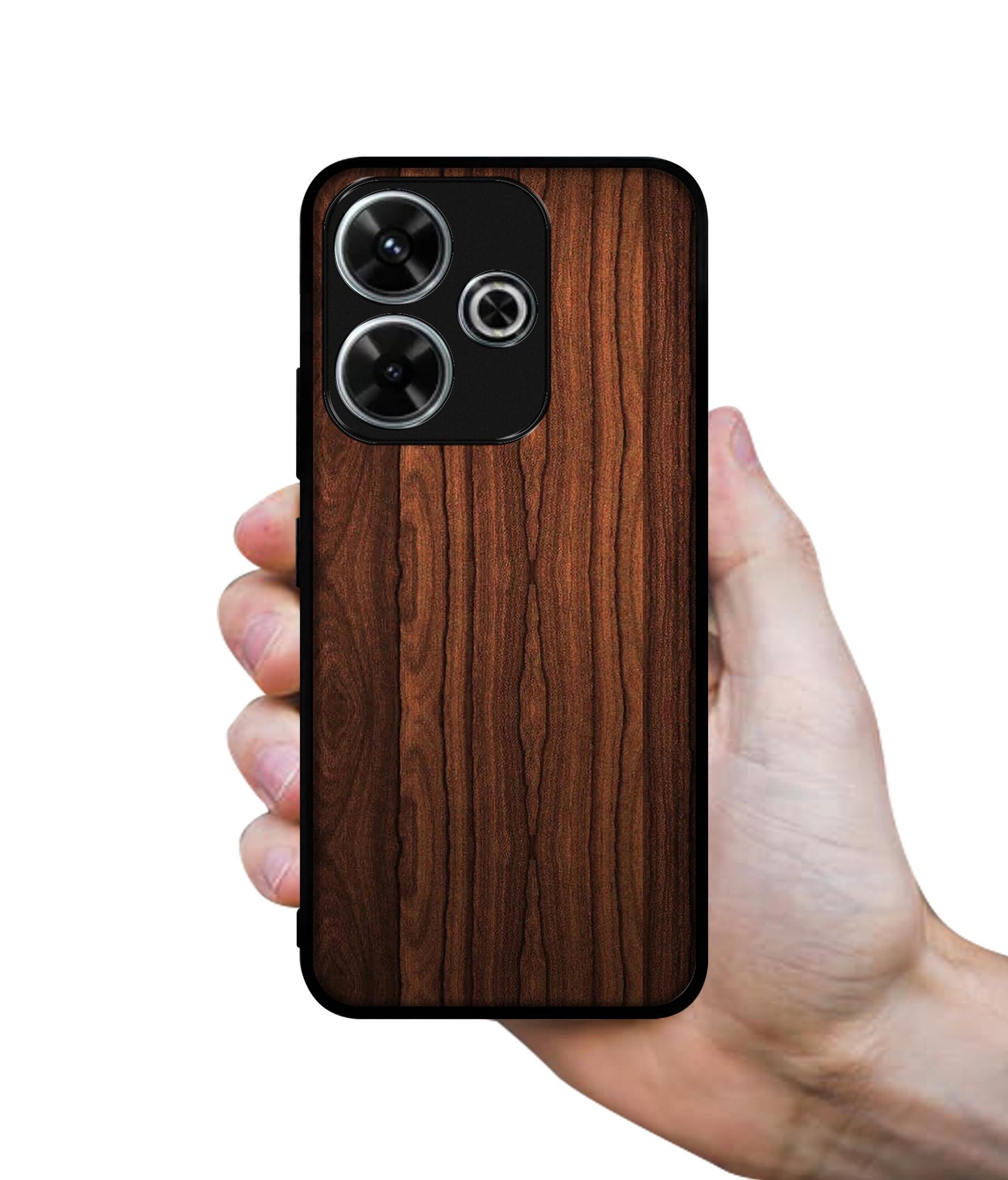 Brown Wooden Texture Design Designer 2D Printed Back Case Cover for Mi Redmi 13 5G / Poco M6 Plus 5G