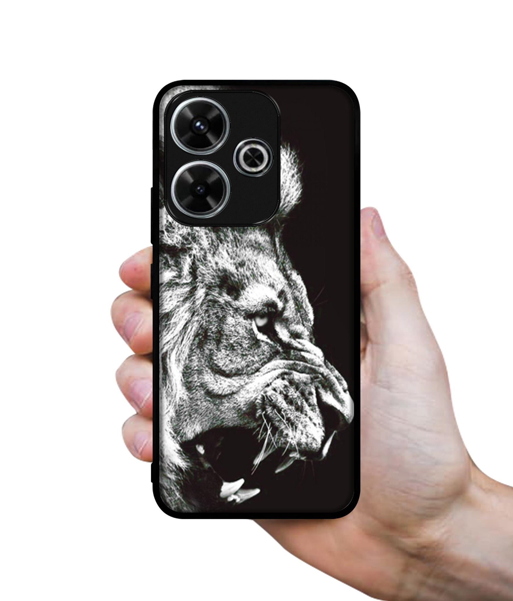 Angry Lion Design Designer 2D Printed Back Case Cover for Mi Redmi 13 5G / Poco M6 Plus 5G