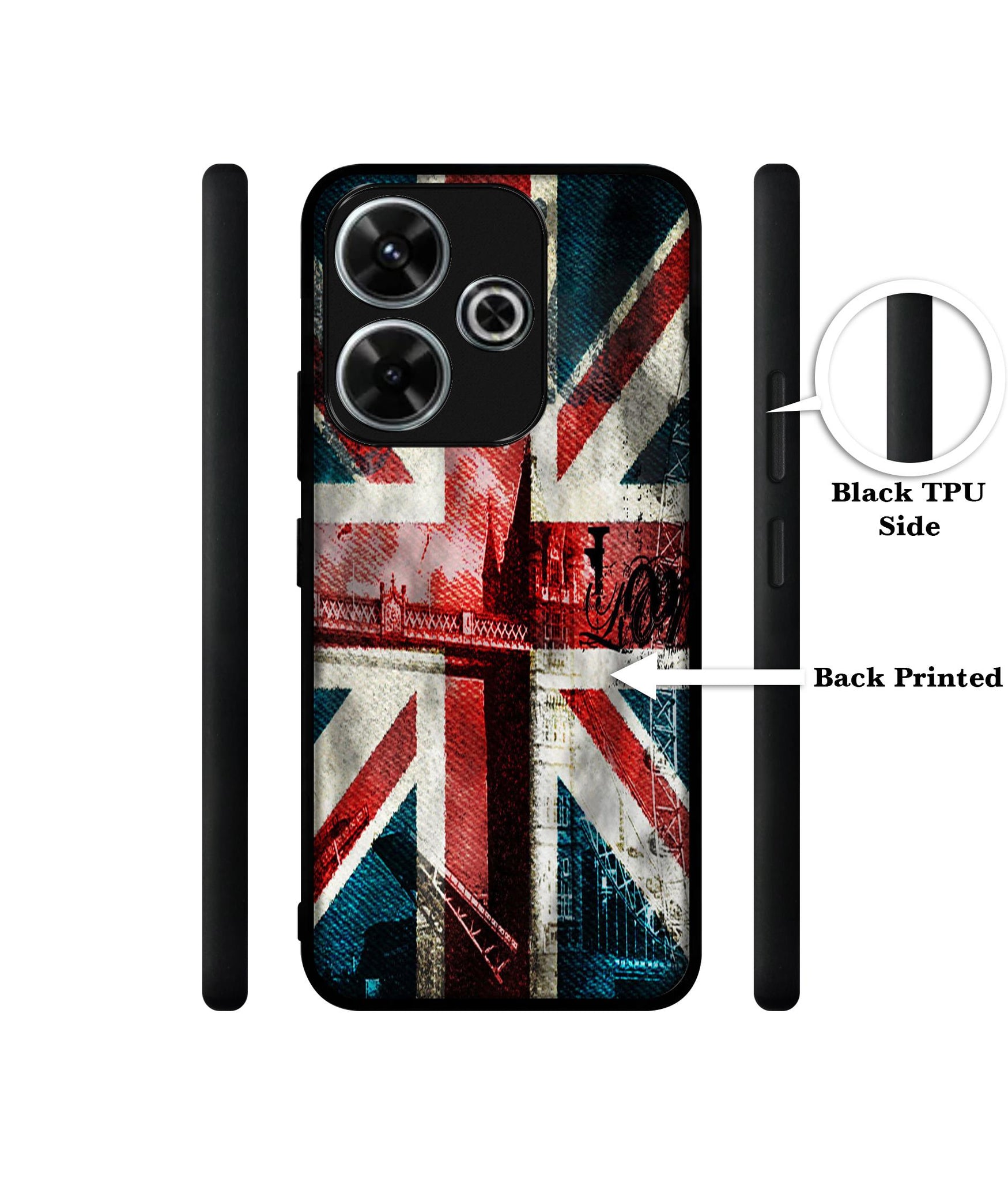 London Flag wallpaper Design Designer 2D Printed Back Case Cover for Mi Redmi 13 5G / Poco M6 Plus 5G