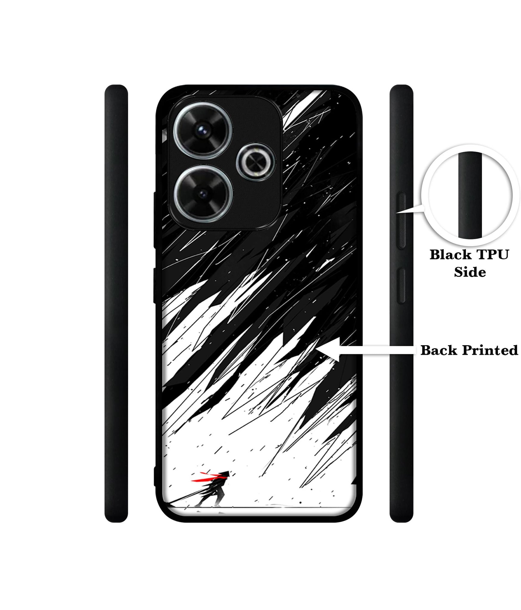 Geometric Strom Design Designer 2D Printed Back Case Cover for Mi Redmi 13 5G / Poco M6 Plus 5G