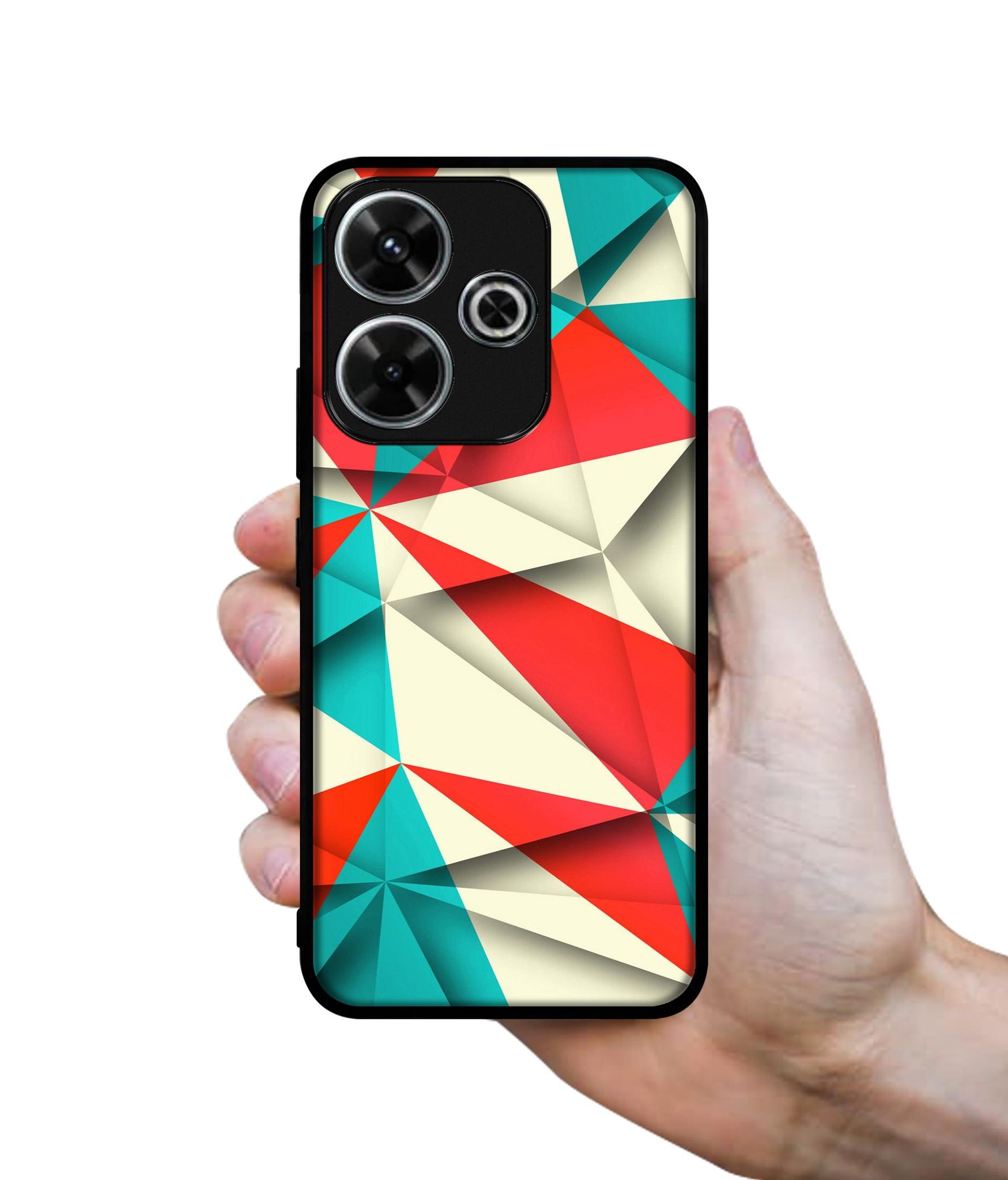 Red Blue White Pattern Design Designer 2D Printed Back Case Cover for Mi Redmi 13 5G / Poco M6 Plus 5G