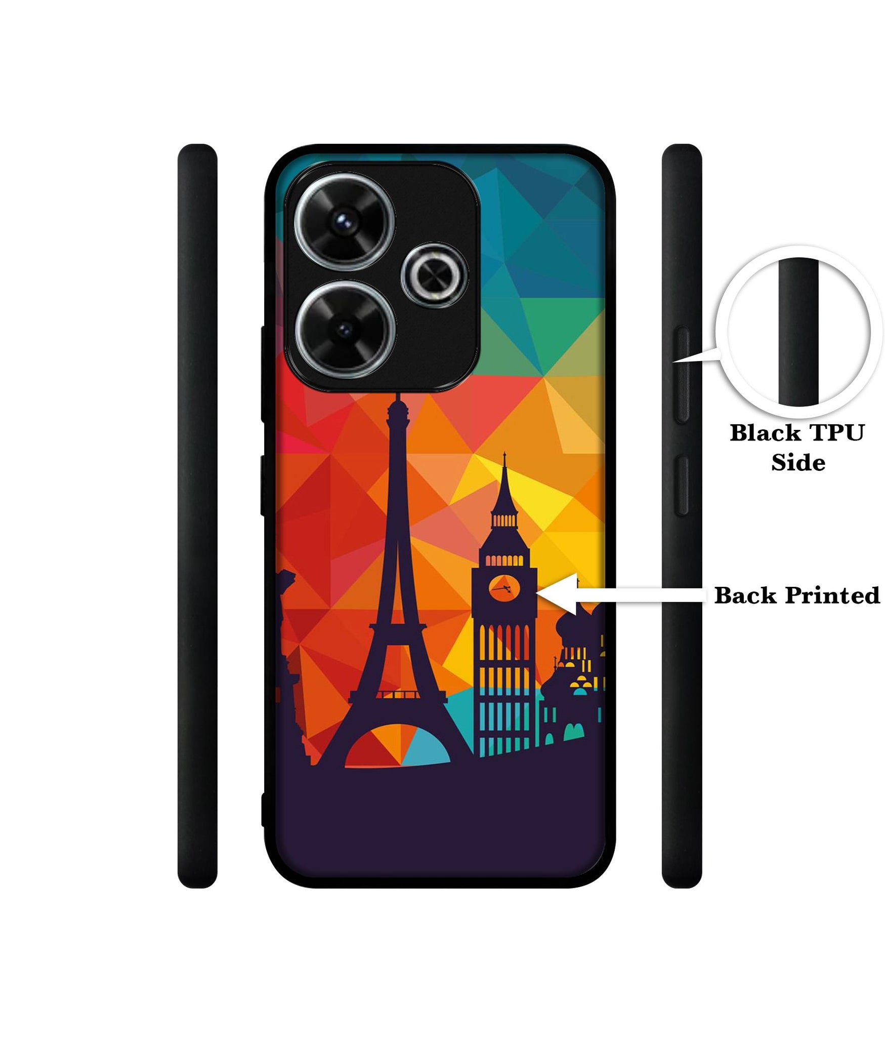 Colored Paris Design Designer 2D Printed Back Case Cover for Mi Redmi 13 5G / Poco M6 Plus 5G