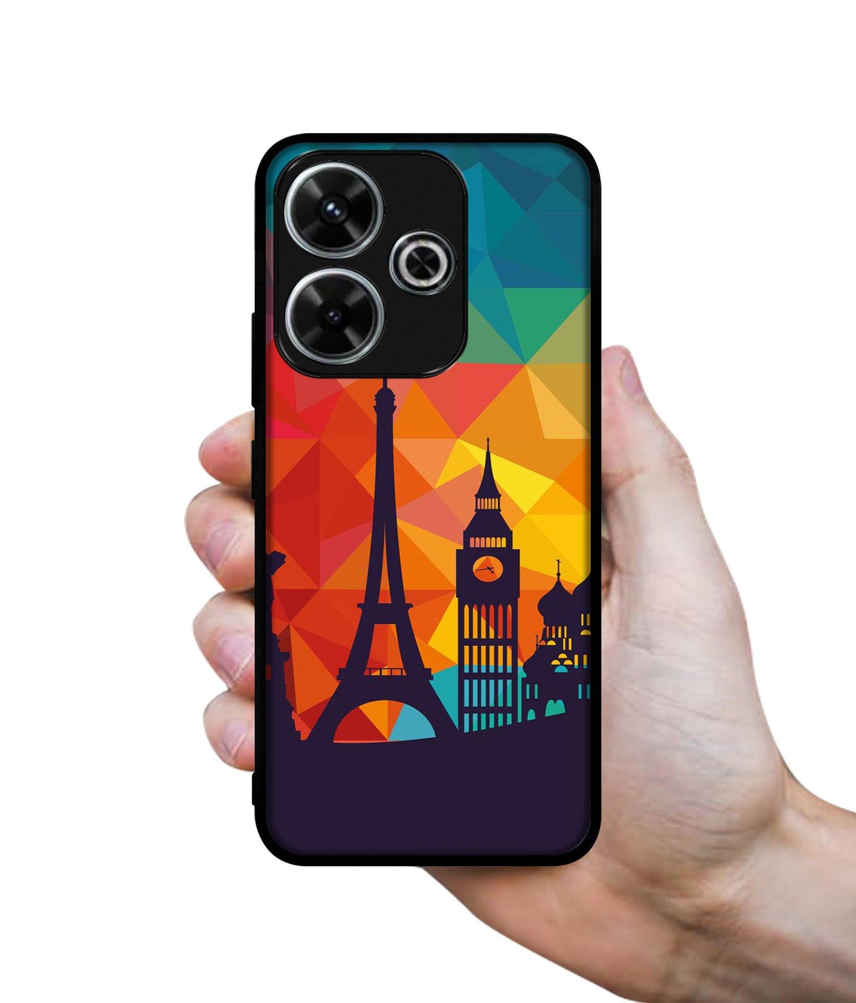 Colored Paris Design Designer 2D Printed Back Case Cover for Mi Redmi 13 5G / Poco M6 Plus 5G