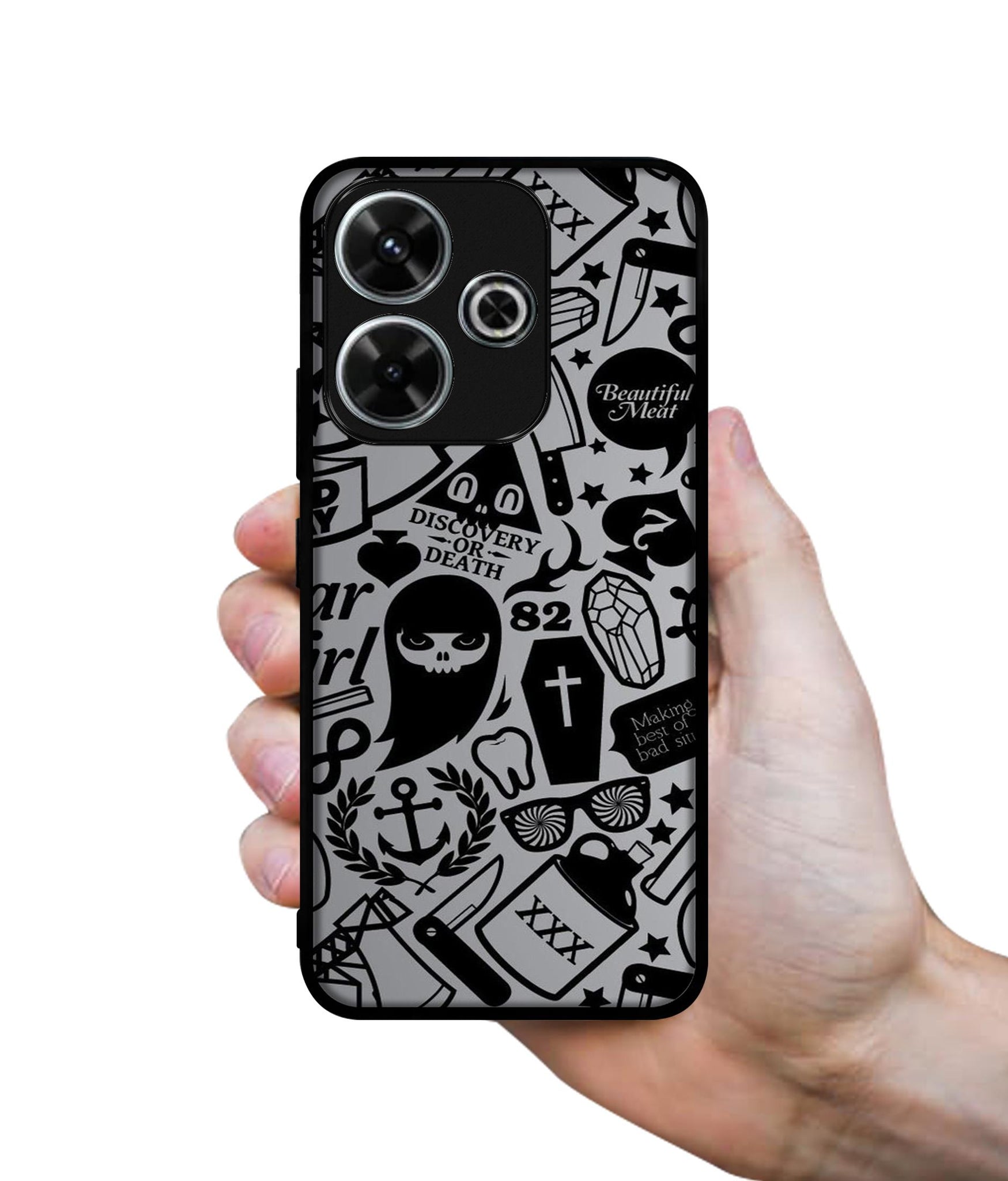 Discover Or Death Design Designer 2D Printed Back Case Cover for Mi Redmi 13 5G / Poco M6 Plus 5G