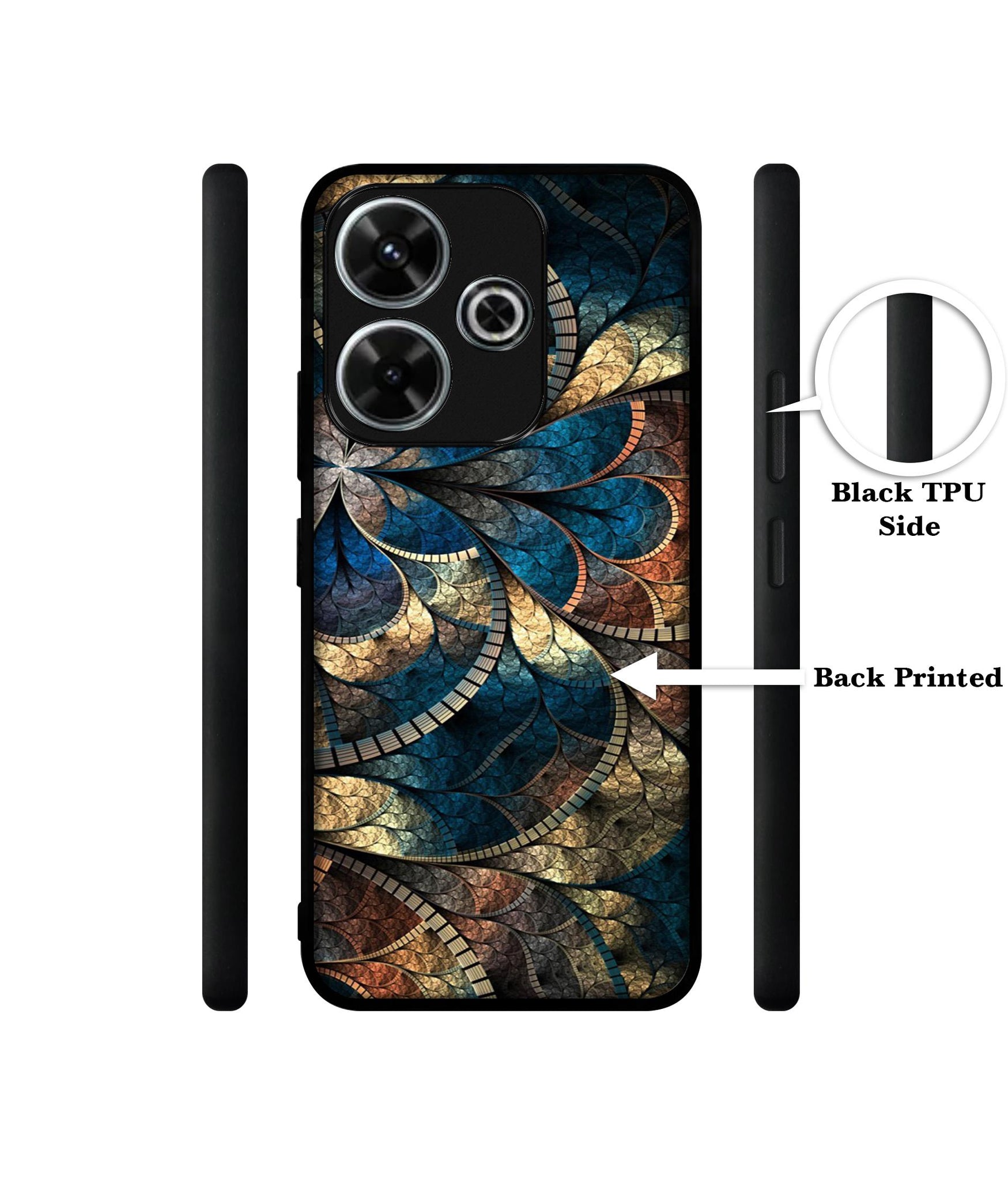 Fractional Pattern Design Designer 2D Printed Back Case Cover for Mi Redmi 13 5G / Poco M6 Plus 5G