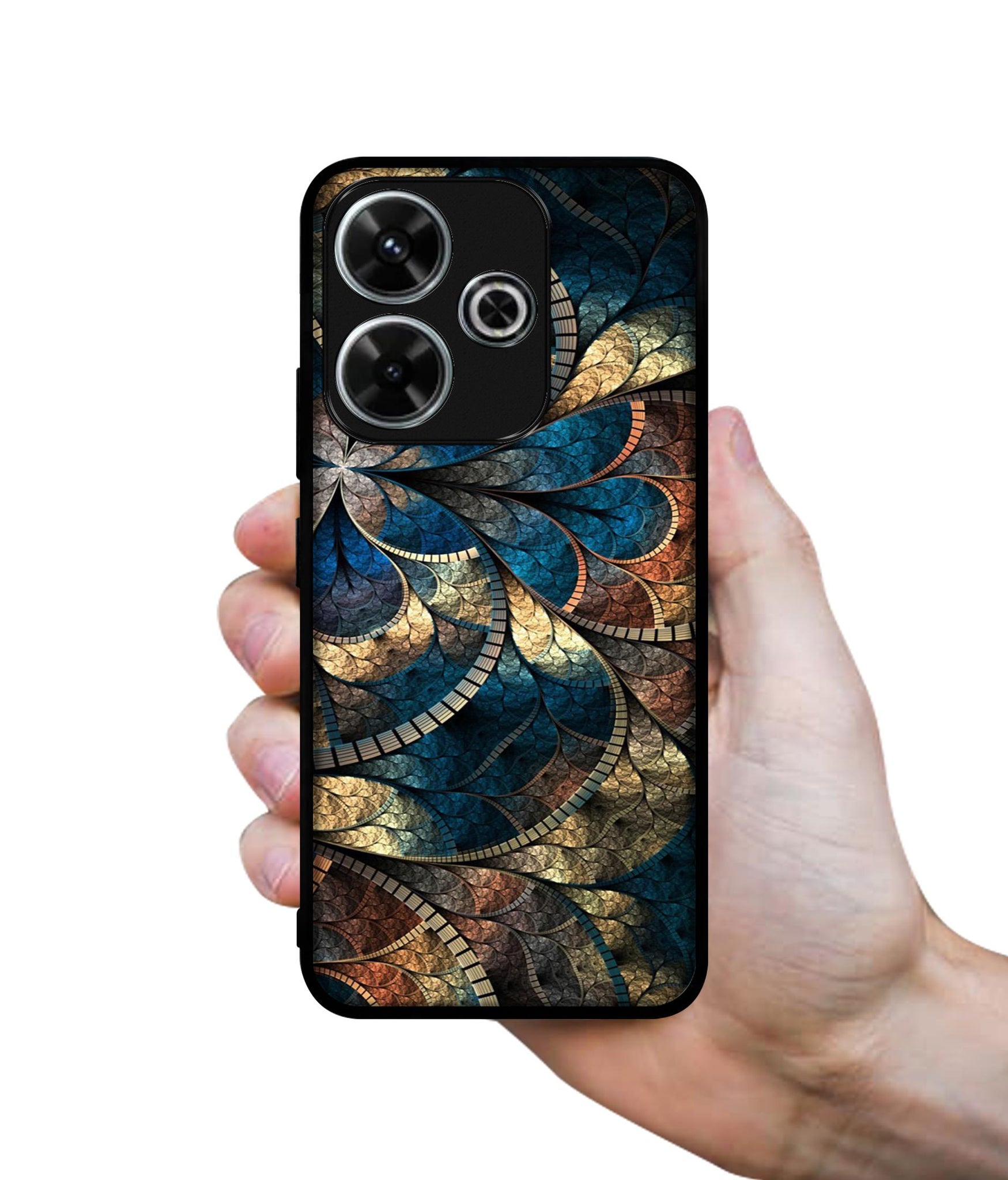 Fractional Pattern Design Designer 2D Printed Back Case Cover for Mi Redmi 13 5G / Poco M6 Plus 5G