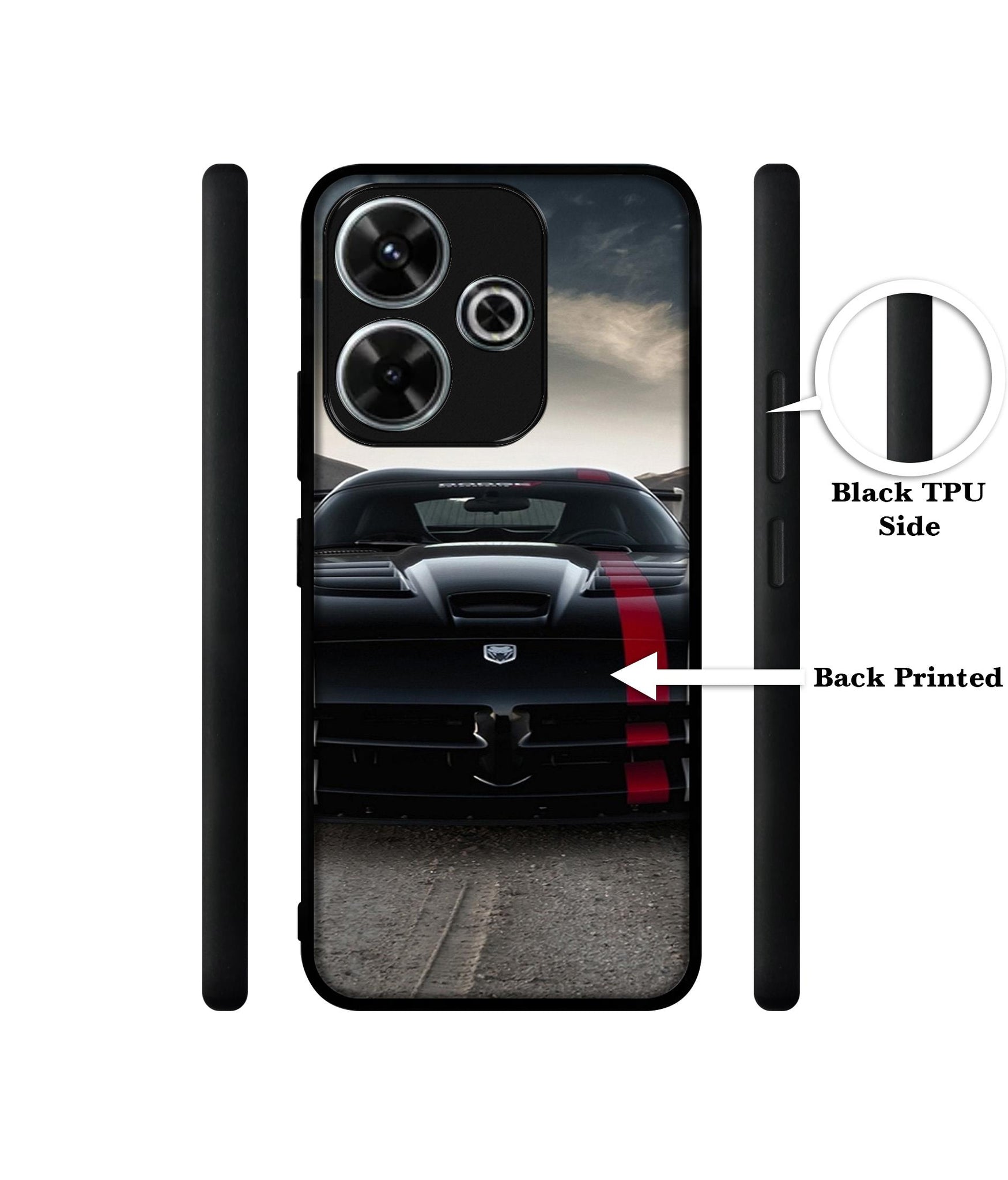 Sports Car Pattern Design Designer 2D Printed Back Case Cover for Mi Redmi 13 5G / Poco M6 Plus 5G