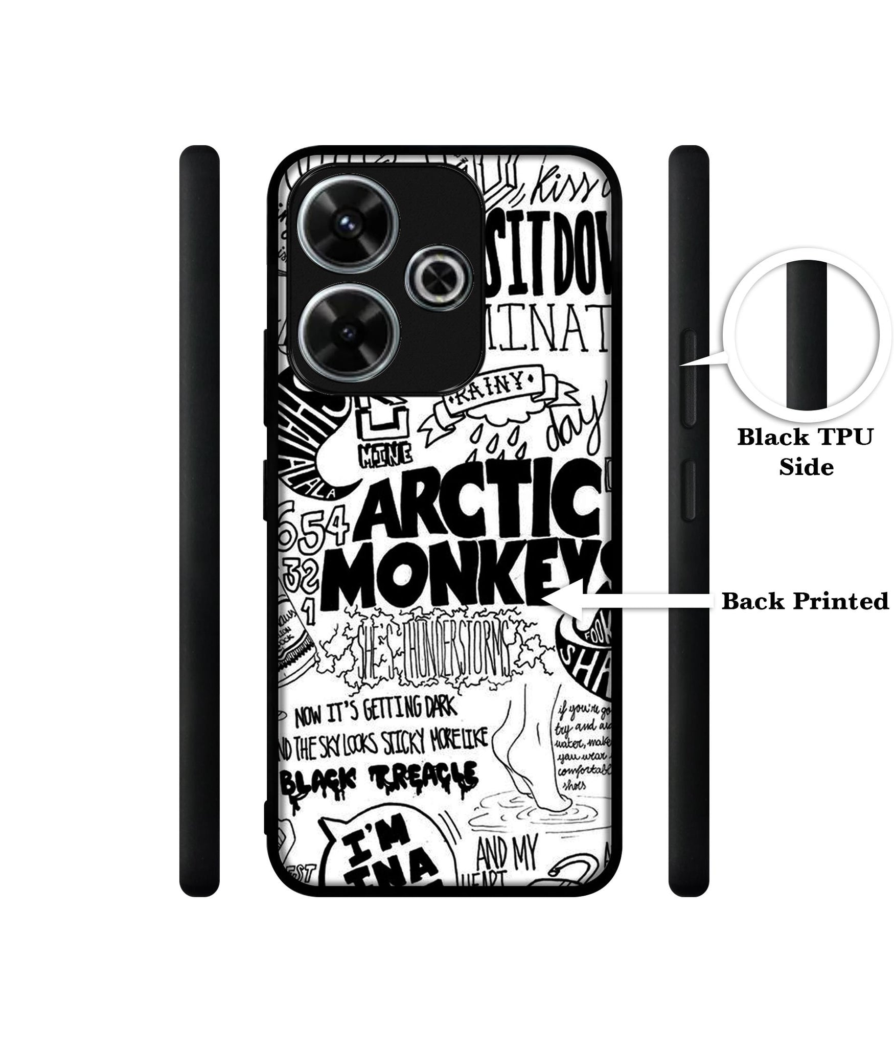 Arctic Monkeys Pattern Design Designer 2D Printed Back Case Cover for Mi Redmi 13 5G / Poco M6 Plus 5G