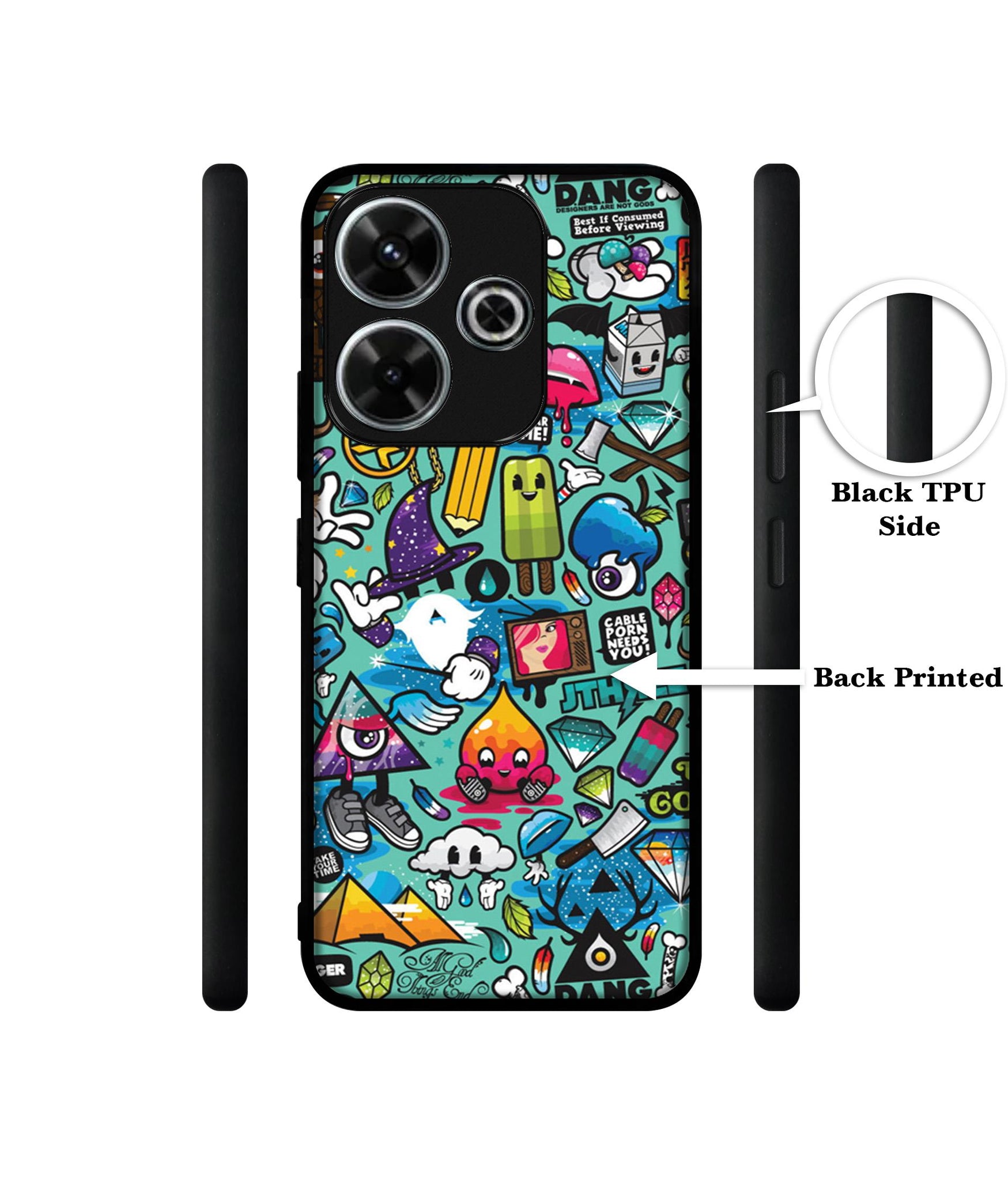Crazy Design Designer 2D Printed Back Case Cover for Mi Redmi 13 5G / Poco M6 Plus 5G