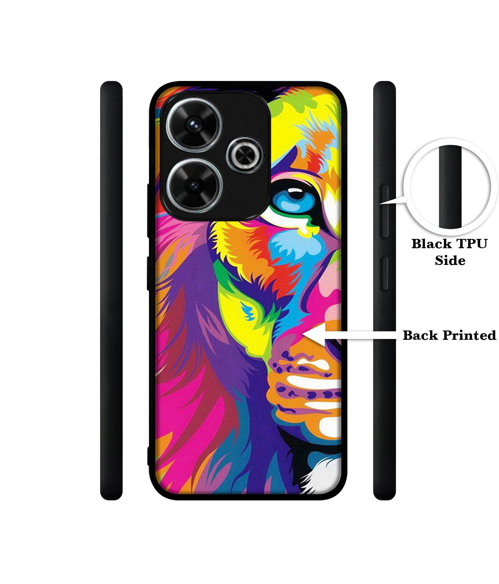 Lion Design Designer 2D Printed Back Case Cover for Mi Redmi 13 5G / Poco M6 Plus 5G