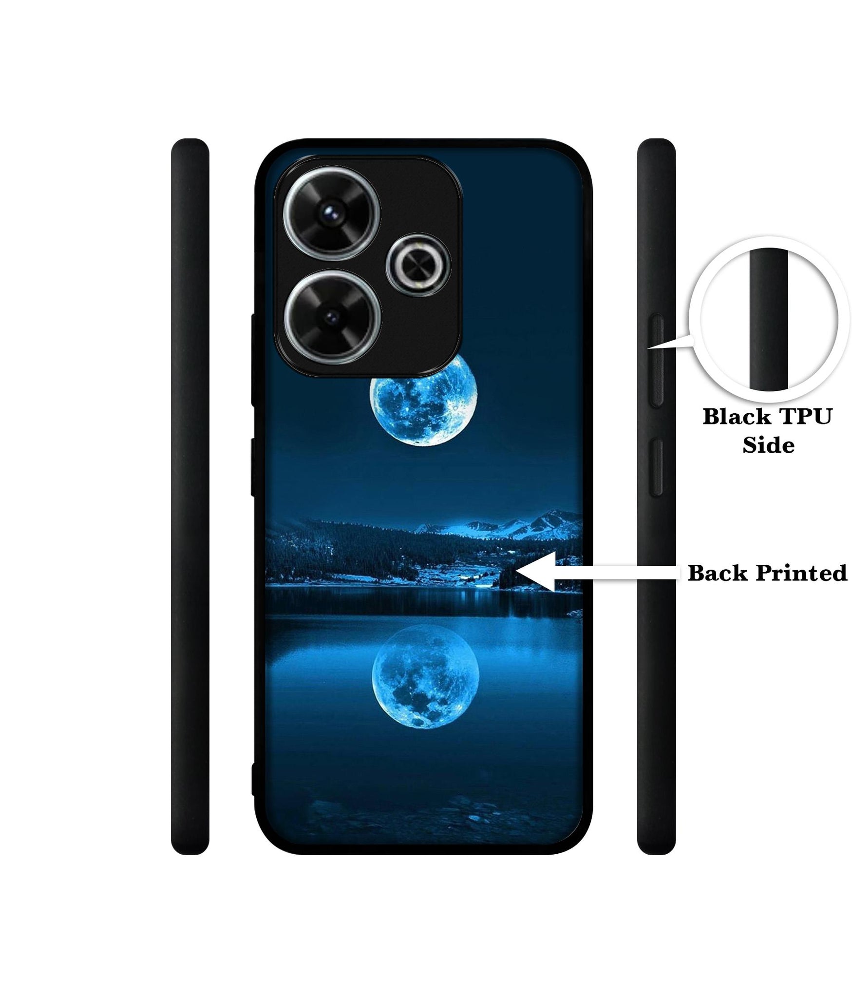 Moon Pattern Print Design Designer 2D Printed Back Case Cover for Mi Redmi 13 5G / Poco M6 Plus 5G