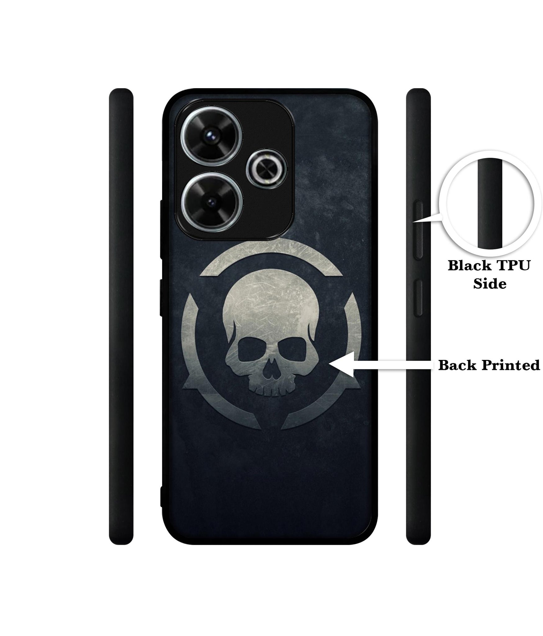 Skull Pattern Print Design Designer 2D Printed Back Case Cover for Mi Redmi 13 5G / Poco M6 Plus 5G