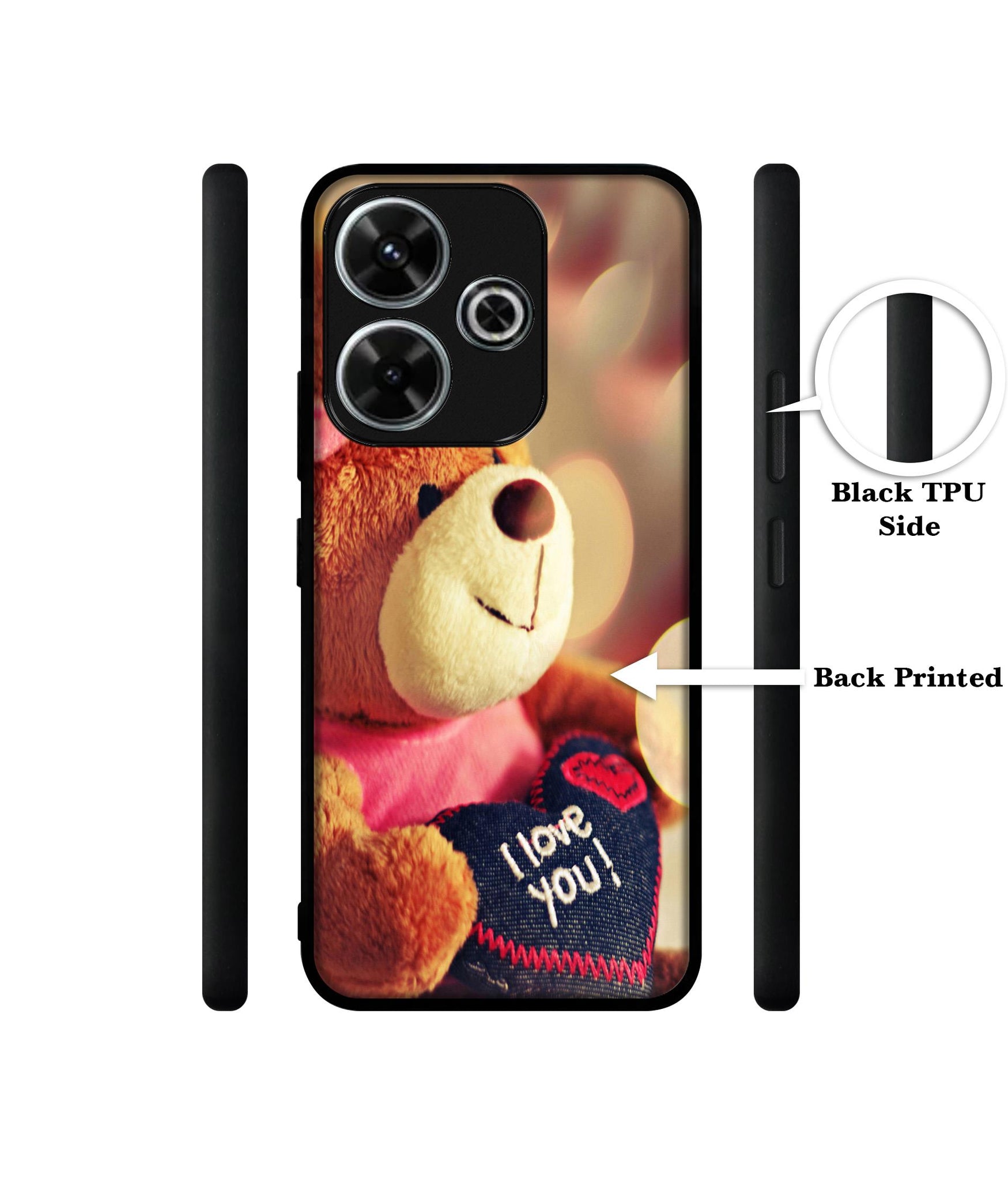 Teddy Bear Design Designer 2D Printed Back Case Cover for Mi Redmi 13 5G / Poco M6 Plus 5G