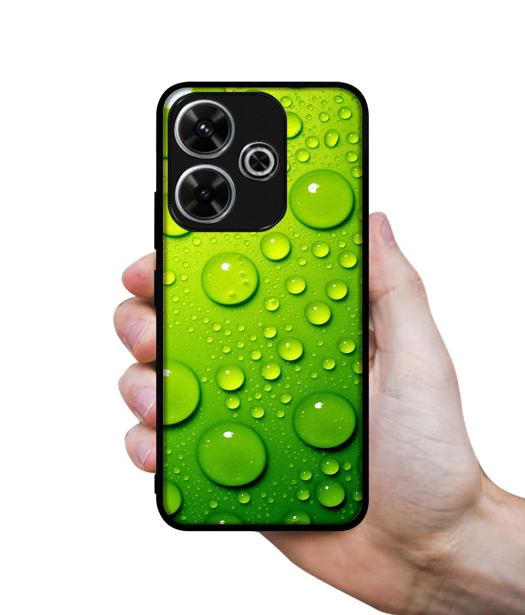 Green Bubbles Design Designer 2D Printed Back Case Cover for Mi Redmi 13 5G / Poco M6 Plus 5G