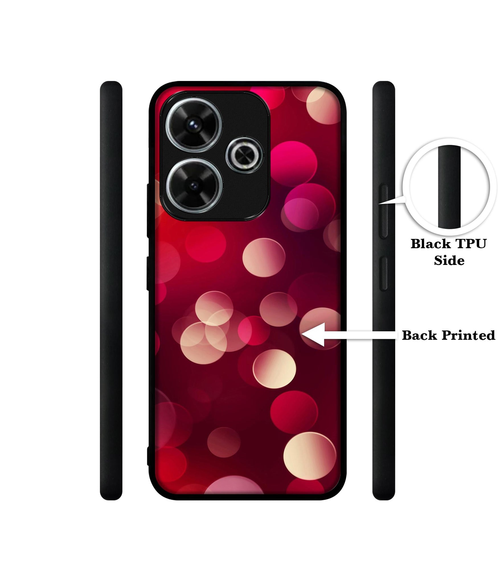 3D Circles Design Designer 2D Printed Back Case Cover for Mi Redmi 13 5G / Poco M6 Plus 5G