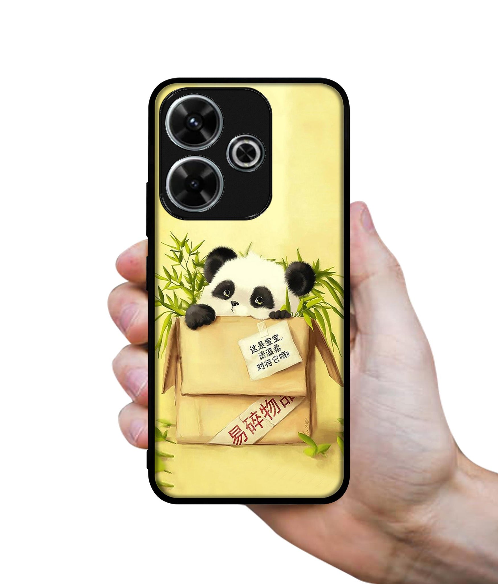 Panda In Box Design Designer 2D Printed Back Case Cover for Mi Redmi 13 5G / Poco M6 Plus 5G