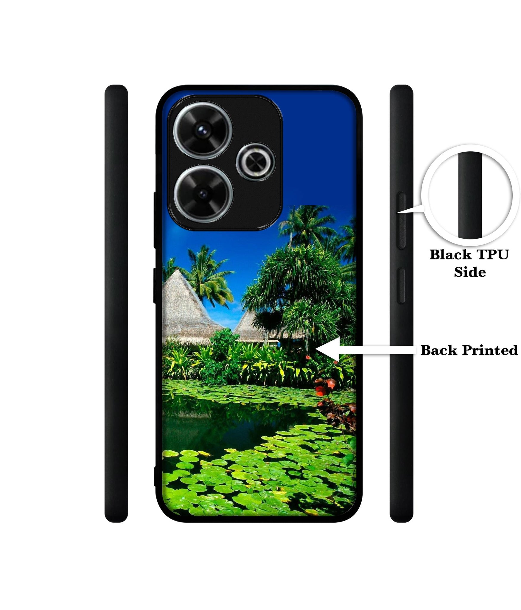 Tropics Water Design Designer 2D Printed Back Case Cover for Mi Redmi 13 5G / Poco M6 Plus 5G