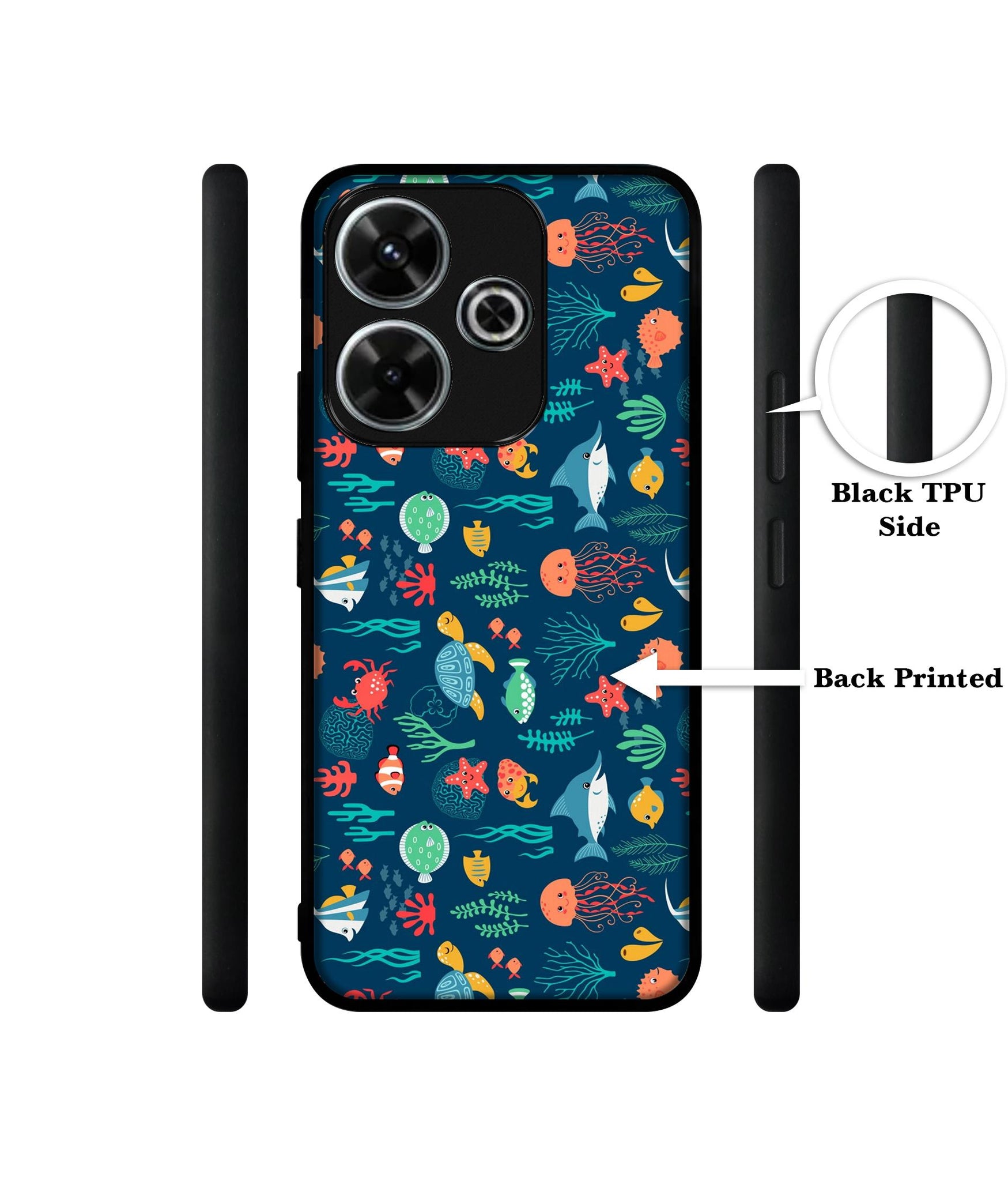 Aquarium Texture Design Designer 2D Printed Back Case Cover for Mi Redmi 13 5G / Poco M6 Plus 5G