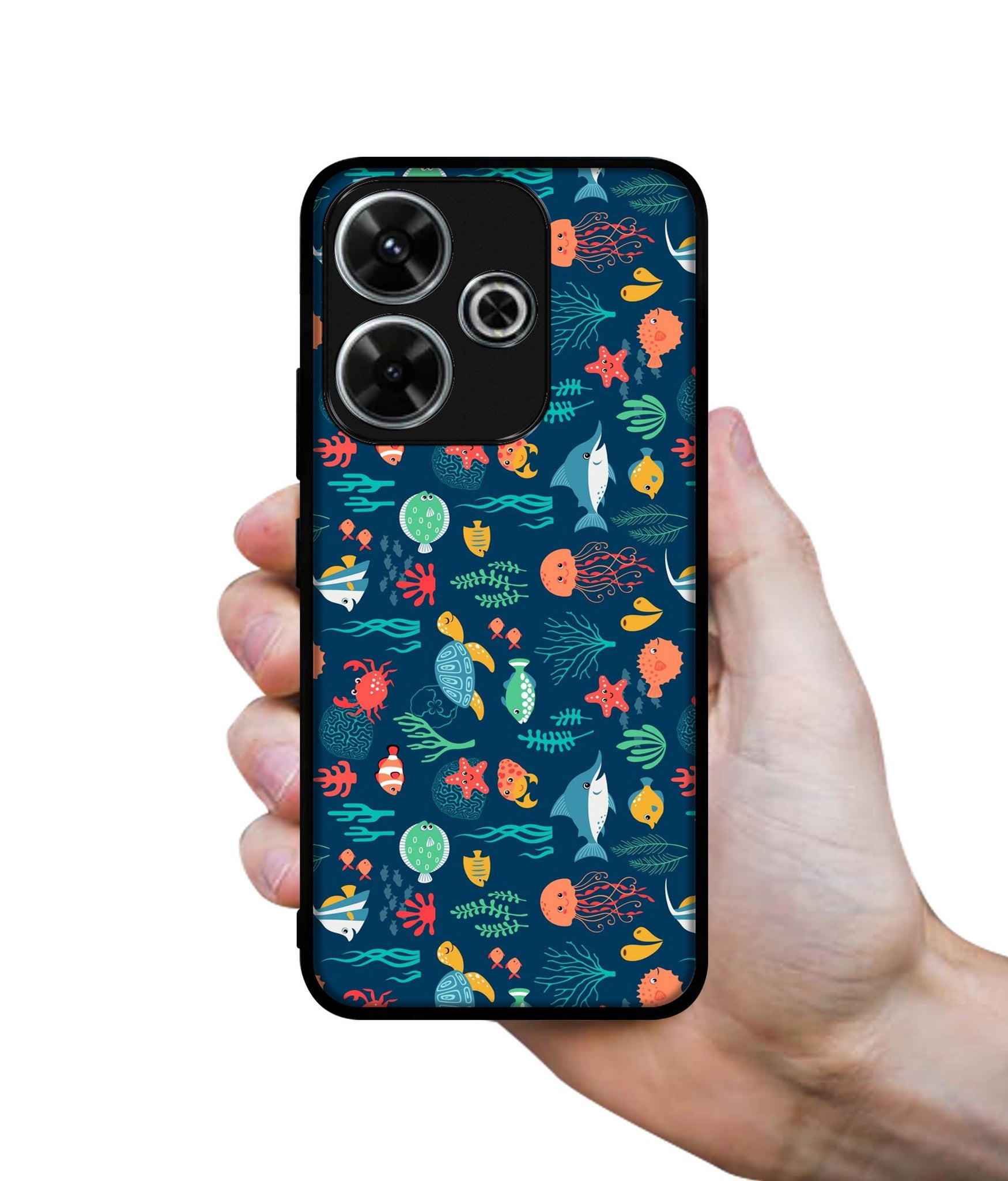 Aquarium Texture Design Designer 2D Printed Back Case Cover for Mi Redmi 13 5G / Poco M6 Plus 5G