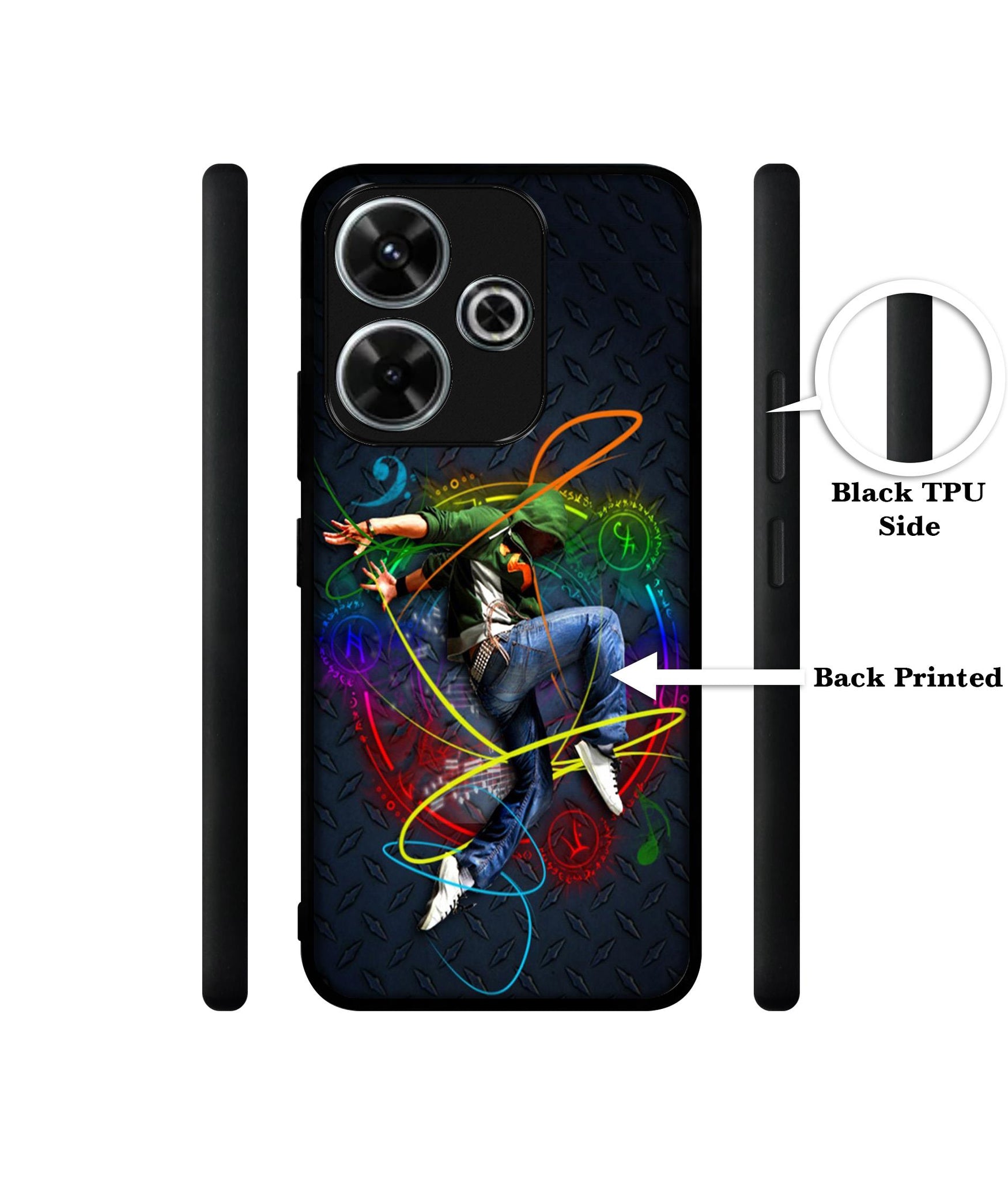 Boy With Music Design Designer 2D Printed Back Case Cover for Mi Redmi 13 5G / Poco M6 Plus 5G