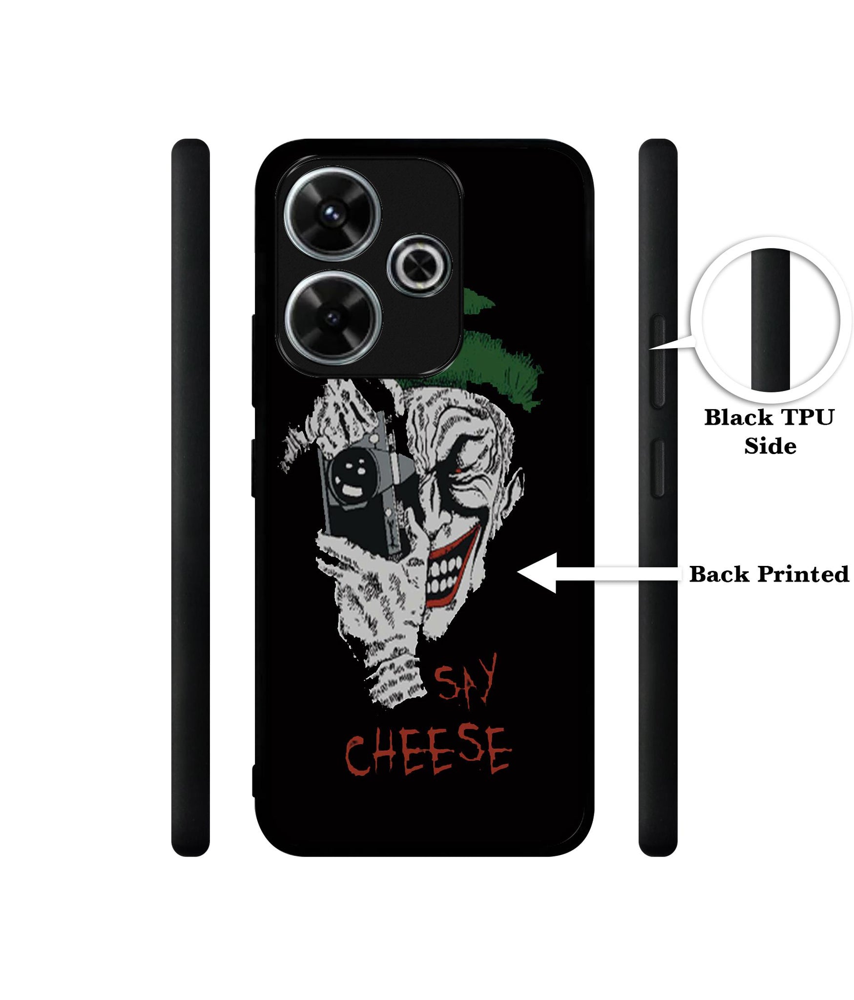 Joker Say Cheese Design Designer 2D Printed Back Case Cover for Mi Redmi 13 5G / Poco M6 Plus 5G