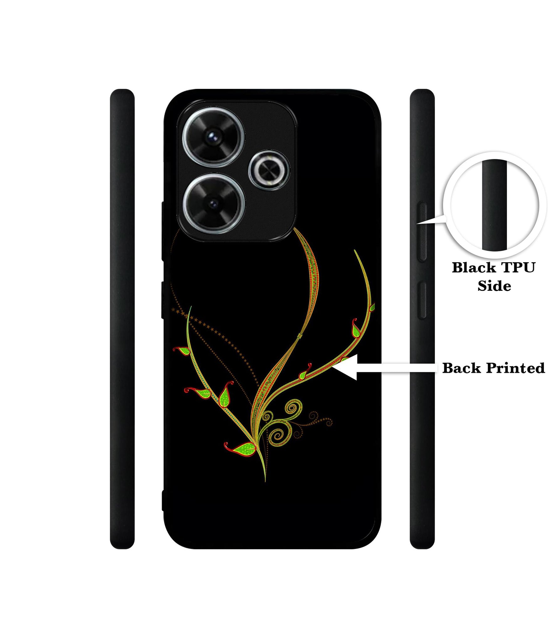Yellow Pattern Design Designer 2D Printed Back Case Cover for Mi Redmi 13 5G / Poco M6 Plus 5G