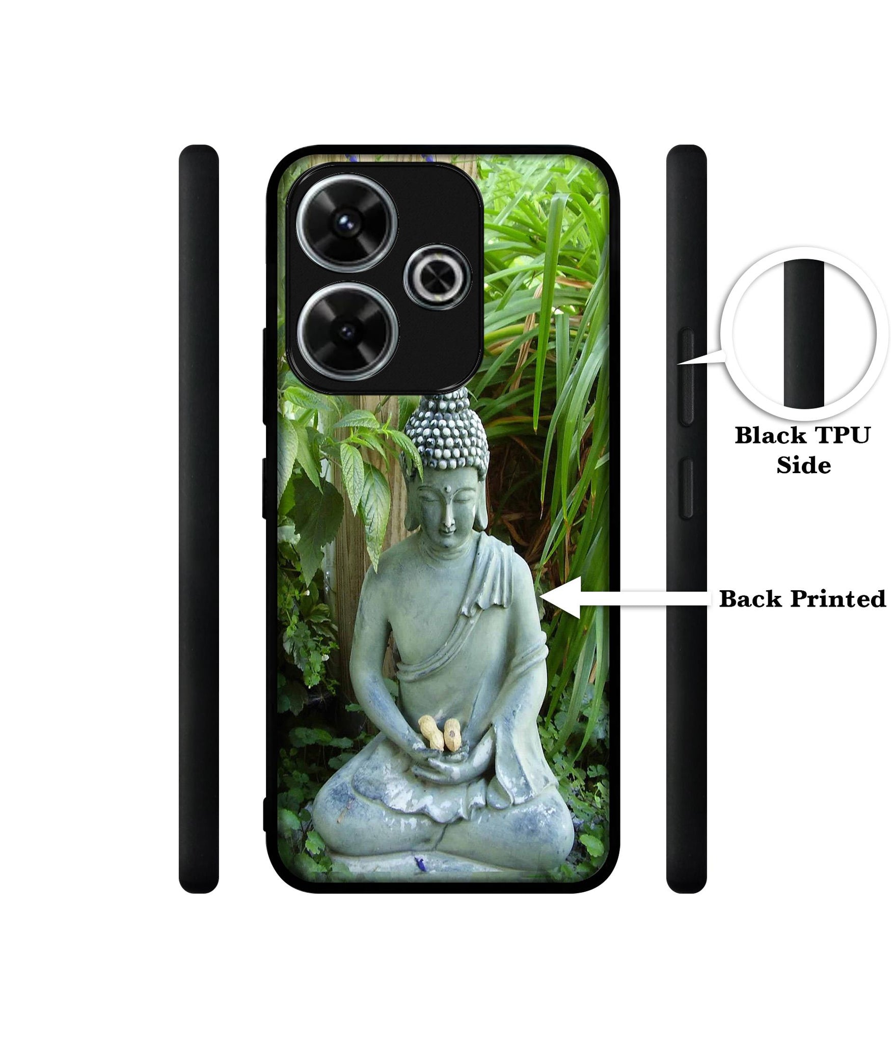 Buddhism Design Designer 2D Printed Back Case Cover for Mi Redmi 13 5G / Poco M6 Plus 5G