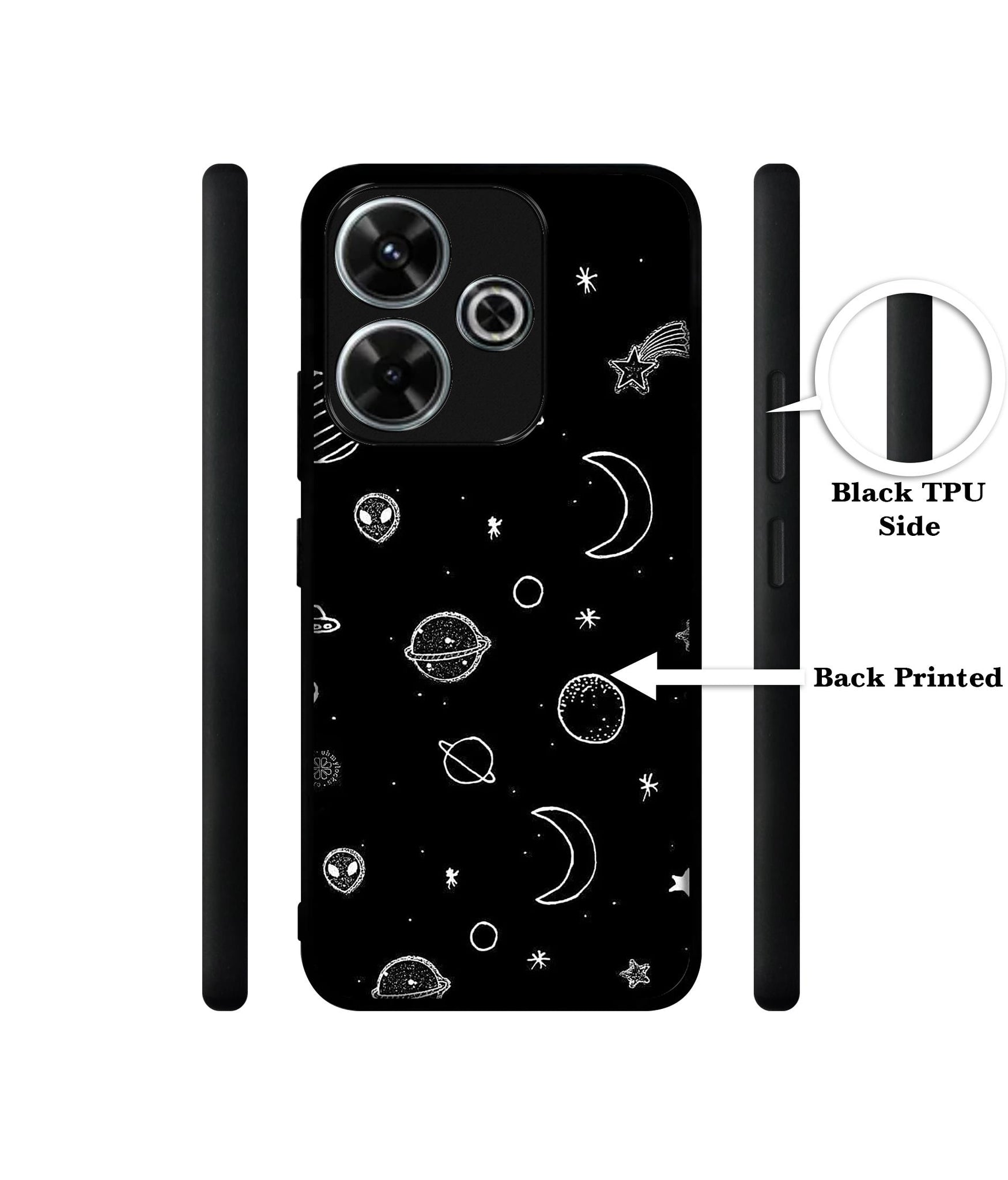 Space Stars Universe Design Designer 2D Printed Back Case Cover for Mi Redmi 13 5G / Poco M6 Plus 5G