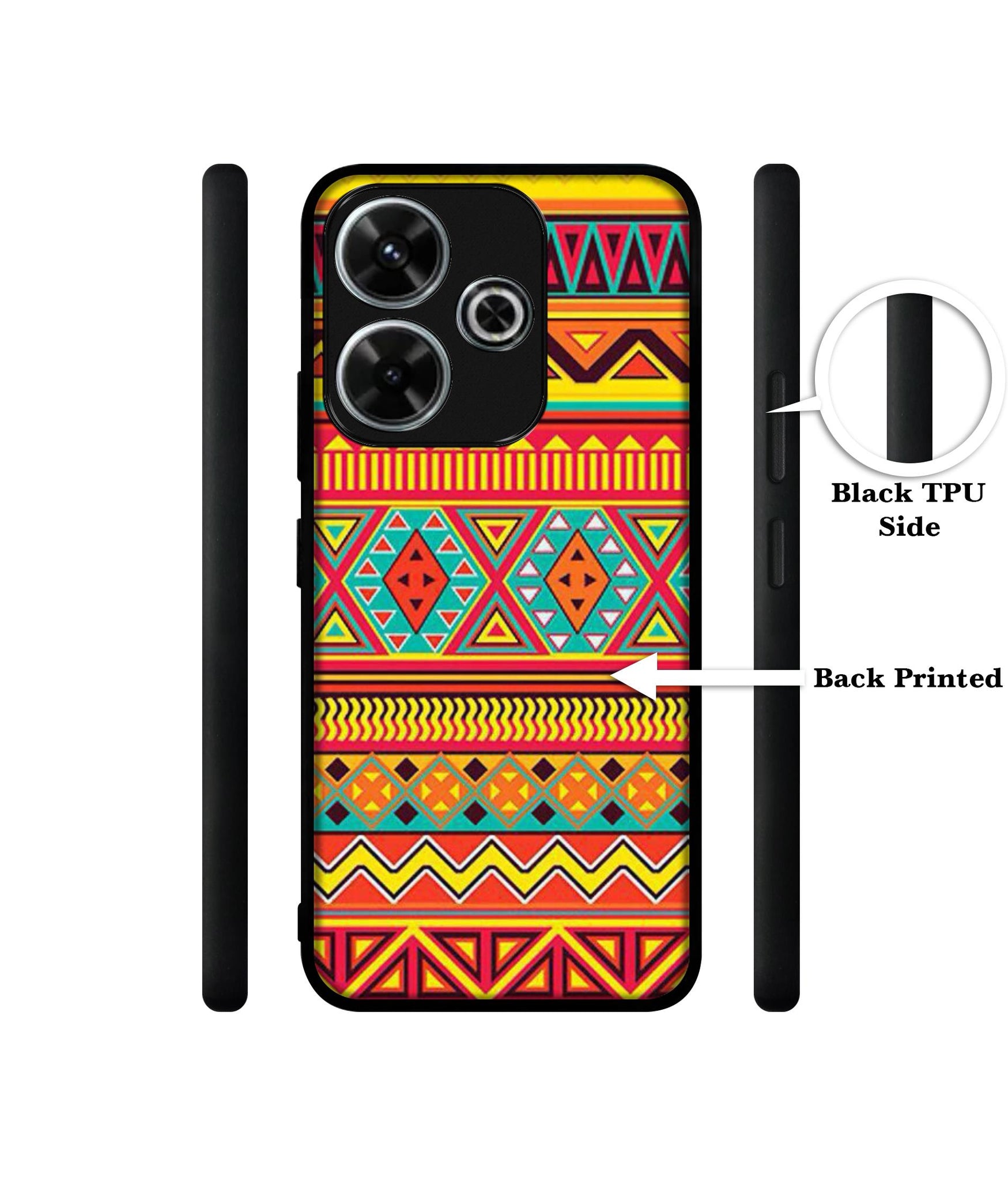 Artistic Rangoli Design Designer 2D Printed Back Case Cover for Mi Redmi 13 5G / Poco M6 Plus 5G