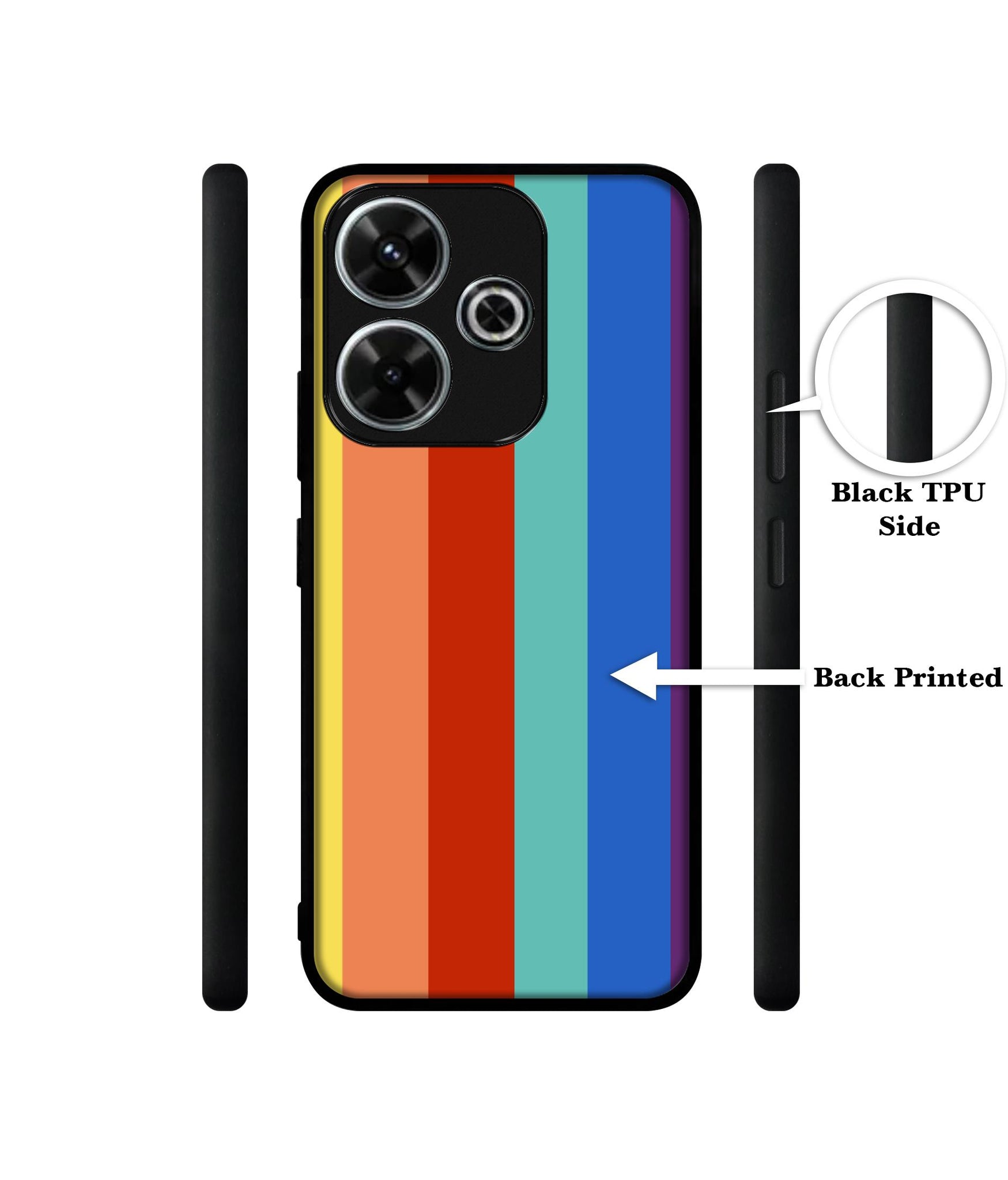 Rainbow Colors Design Designer 2D Printed Back Case Cover for Mi Redmi 13 5G / Poco M6 Plus 5G