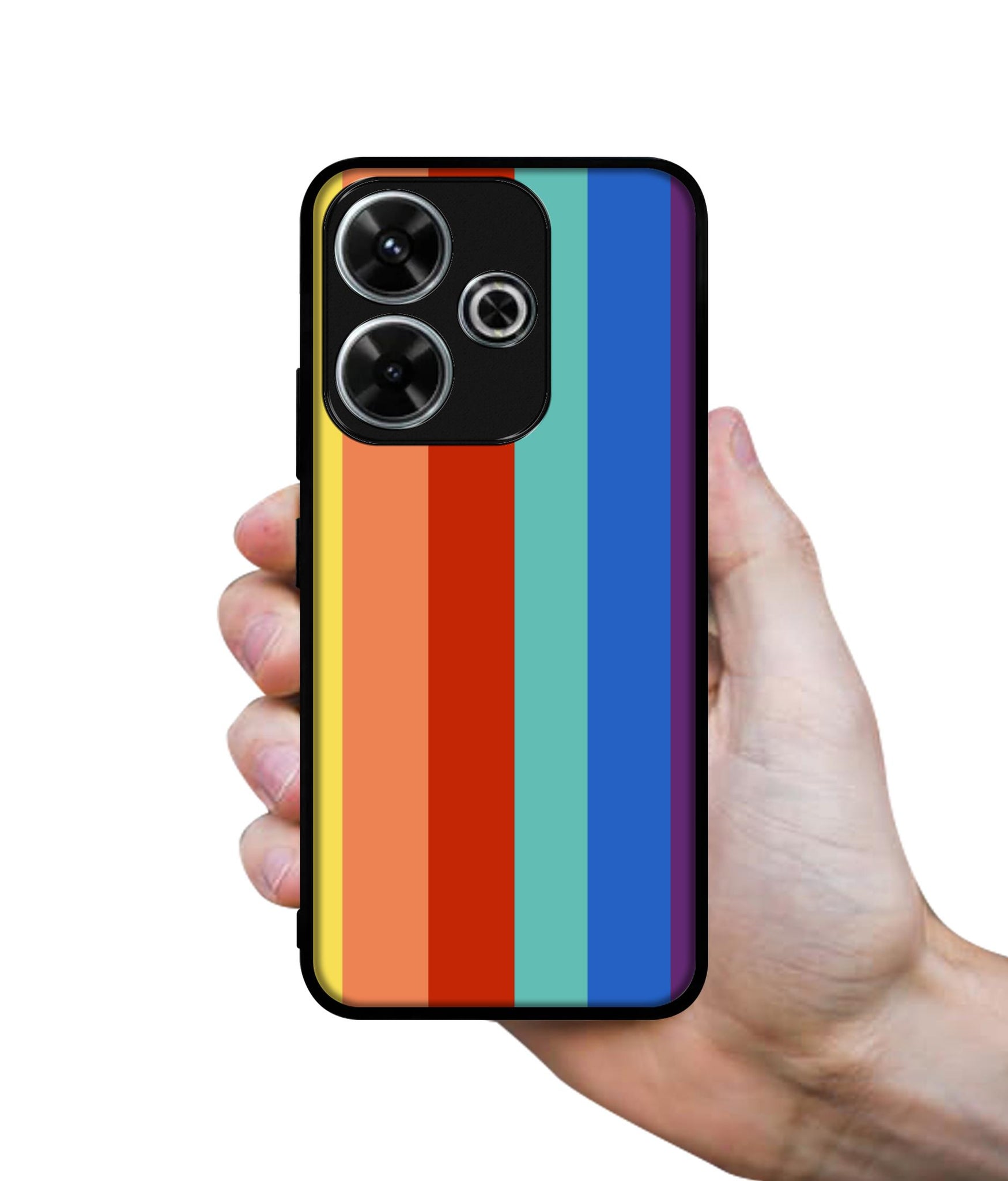 Rainbow Colors Design Designer 2D Printed Back Case Cover for Mi Redmi 13 5G / Poco M6 Plus 5G
