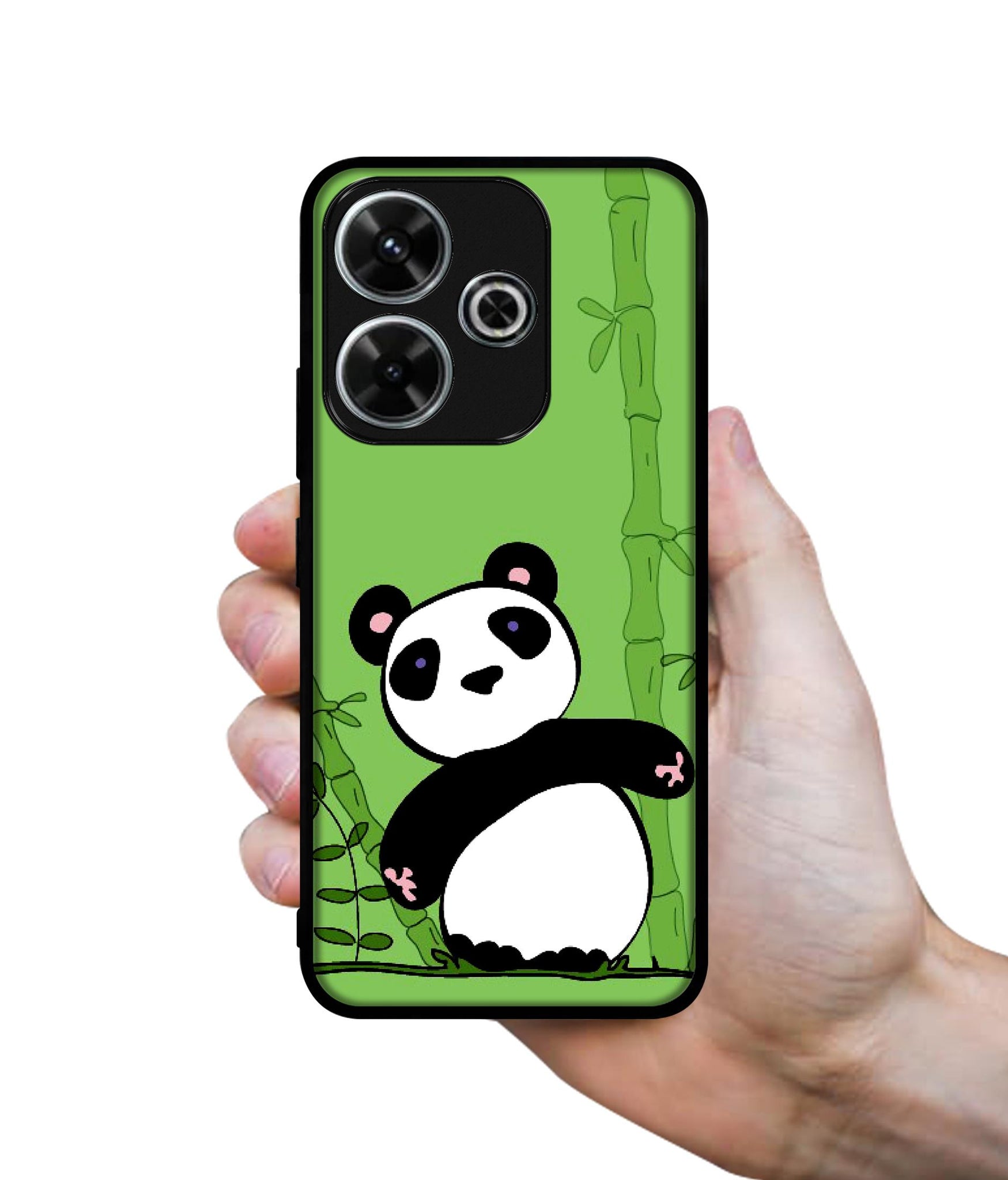Panda with Bamboo Design Designer 2D Printed Back Case Cover for Mi Redmi 13 5G / Poco M6 Plus 5G