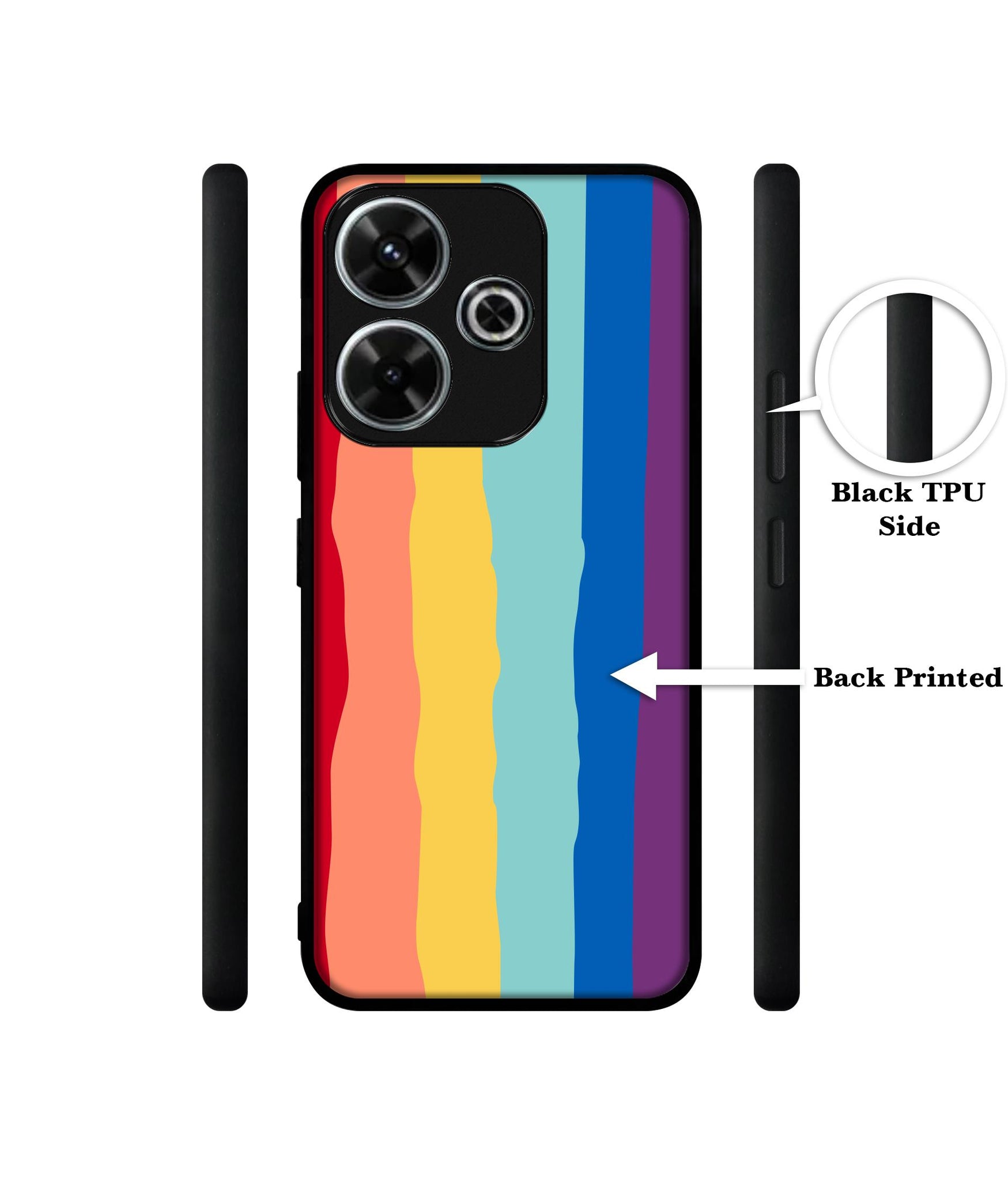 Rainbow Design Designer 2D Printed Back Case Cover for Mi Redmi 13 5G / Poco M6 Plus 5G