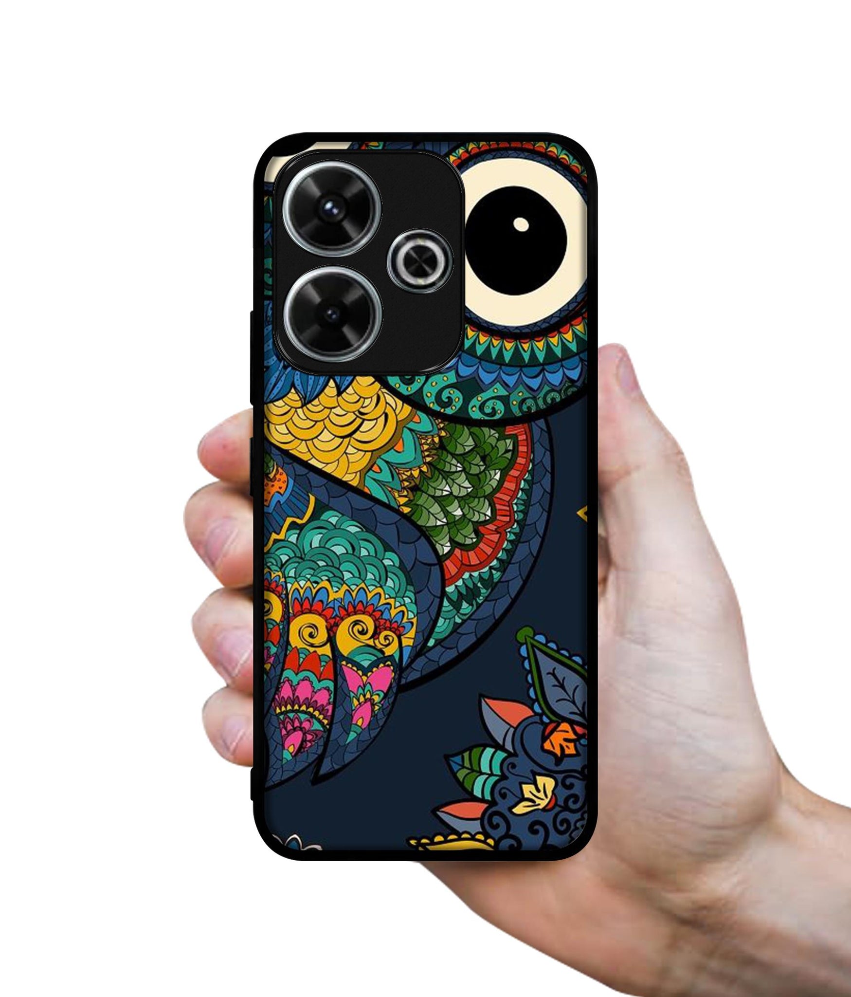 Owl Illustration Design Designer 2D Printed Back Case Cover for Mi Redmi 13 5G / Poco M6 Plus 5G