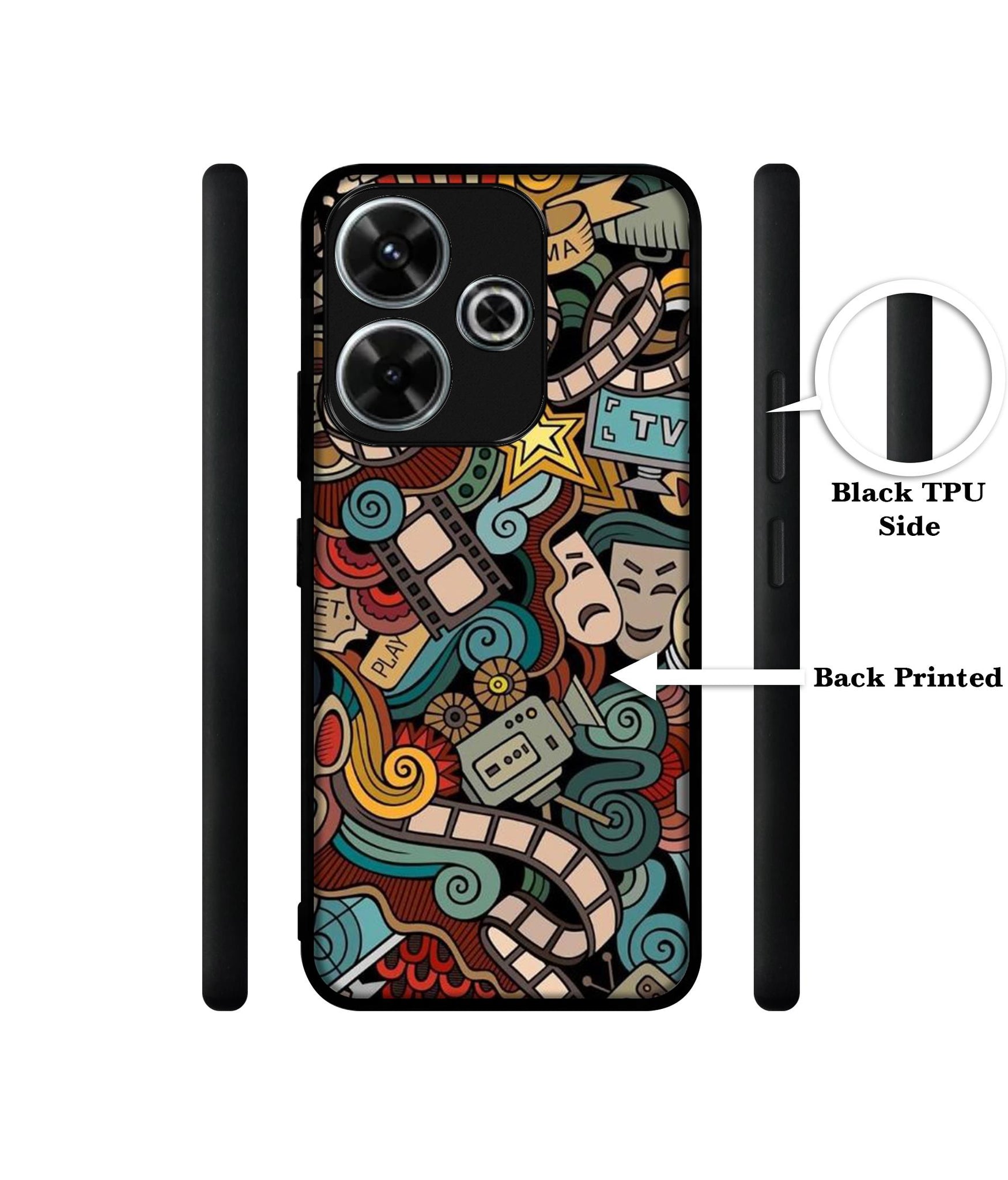 Movies Design Designer 2D Printed Back Case Cover for Mi Redmi 13 5G / Poco M6 Plus 5G