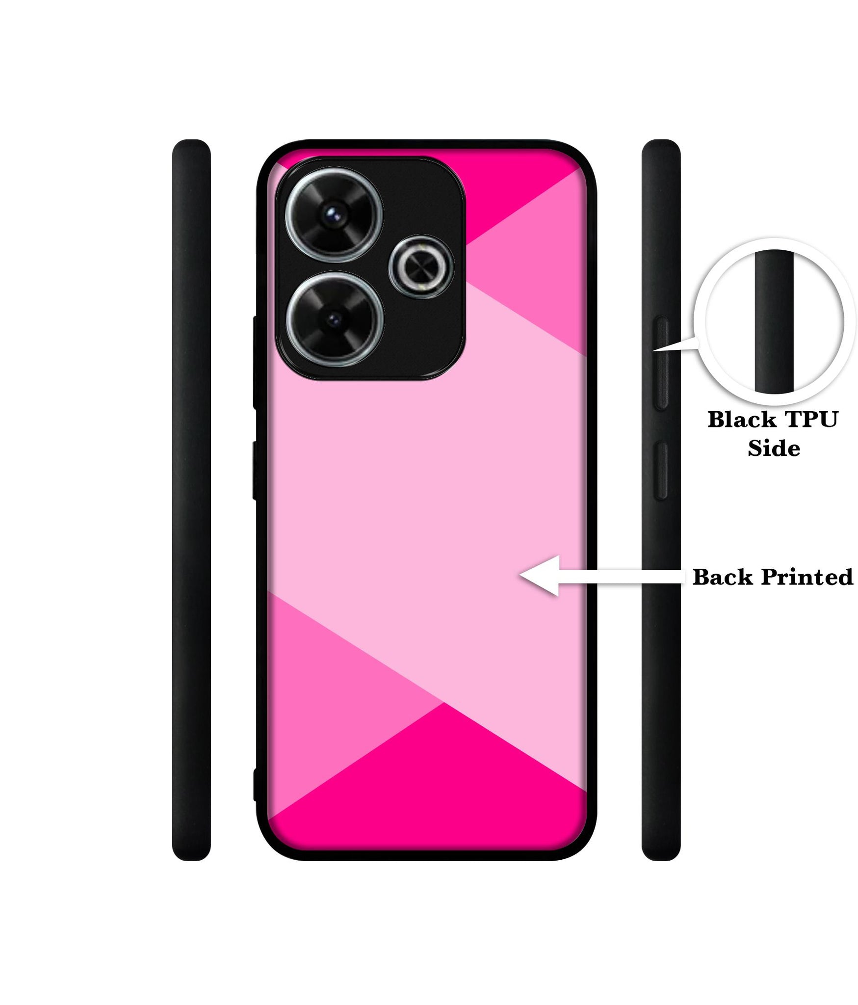 Pink Cross Vector Design Designer 2D Printed Back Case Cover for Mi Redmi 13 5G / Poco M6 Plus 5G