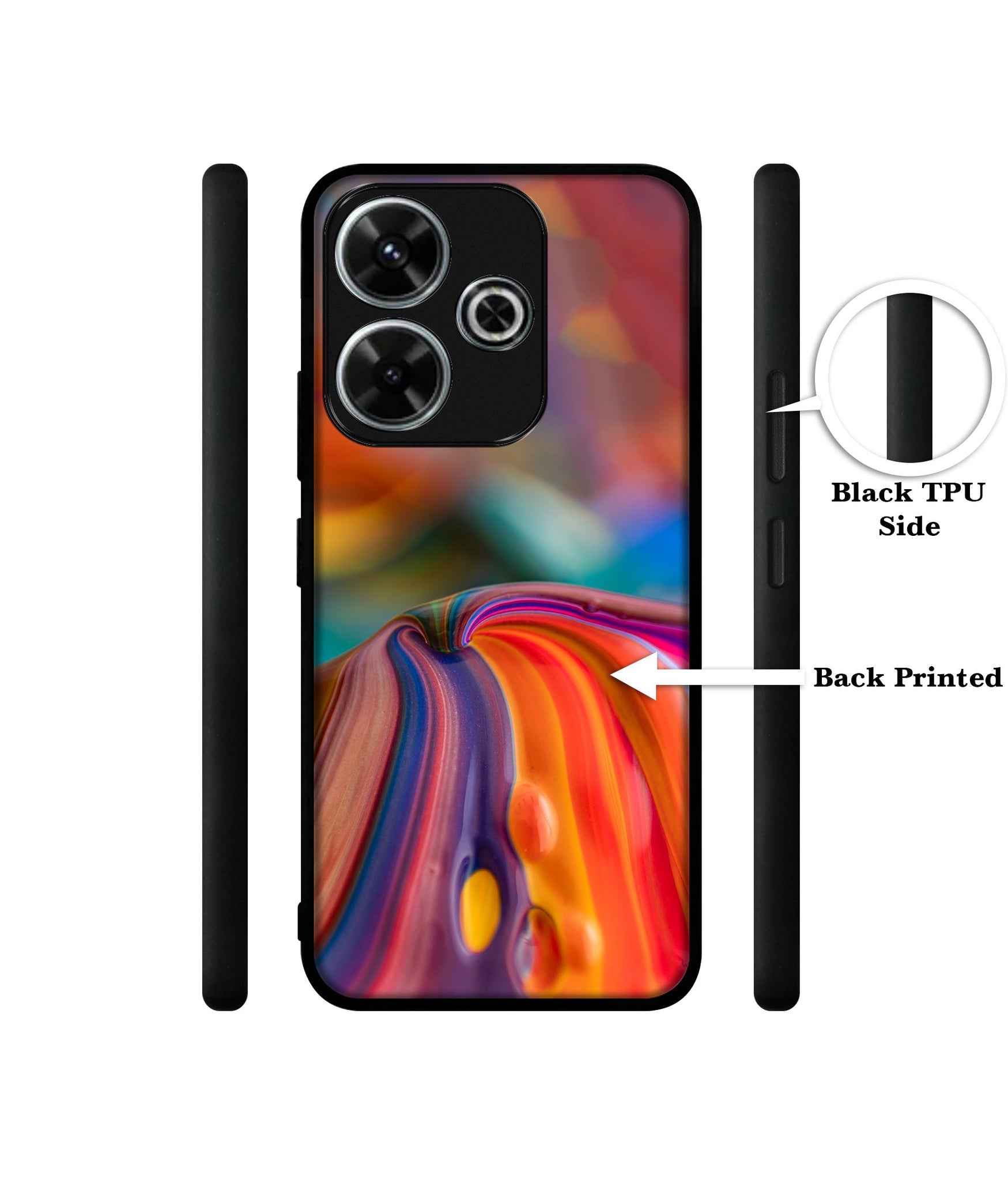 Rainbow Colors Designer 2D Printed Back Case Cover for Mi Redmi 13 5G / Poco M6 Plus 5G
