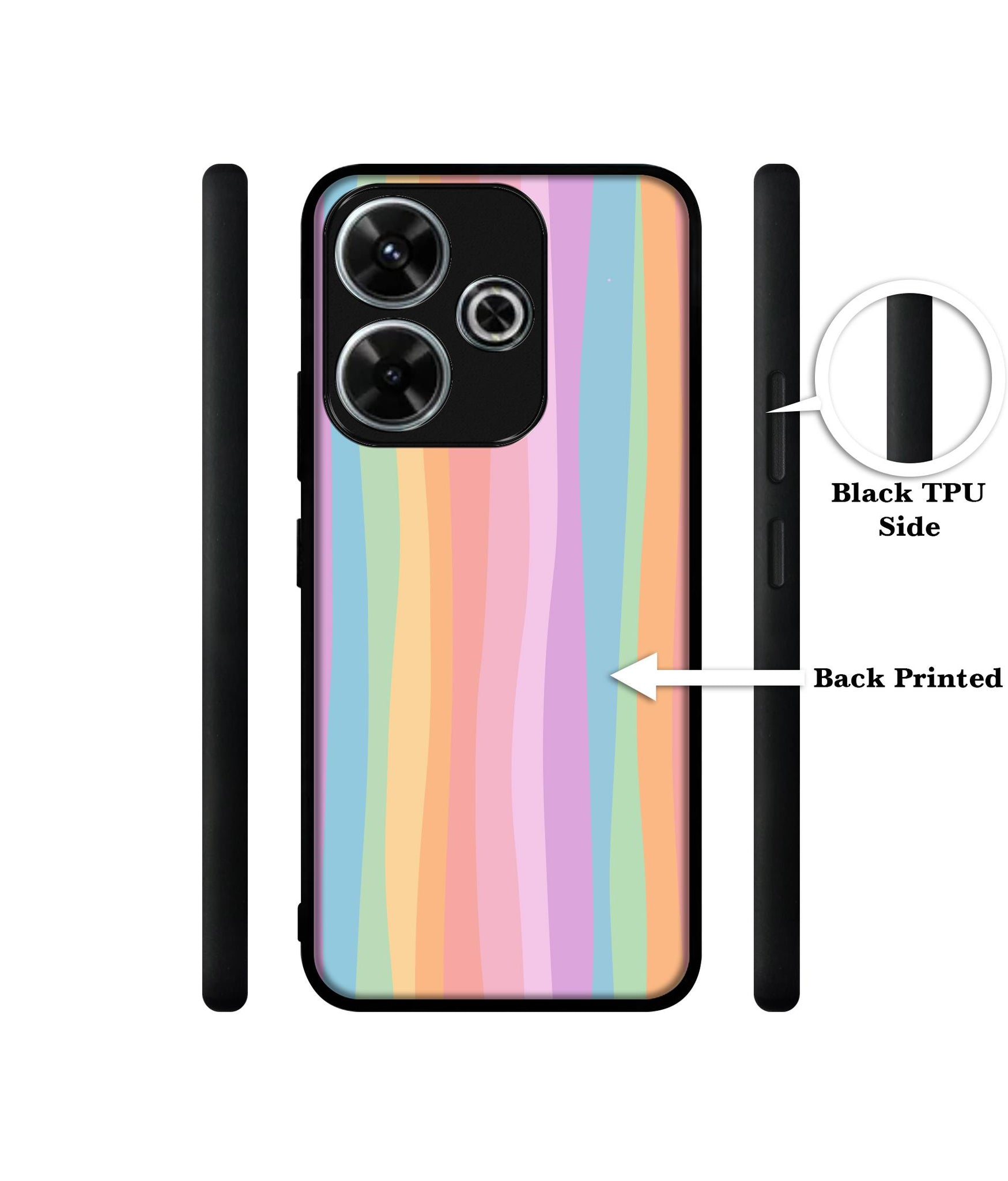 Cool Rainbow Design Designer 2D Printed Back Case Cover for Mi Redmi 13 5G / Poco M6 Plus 5G