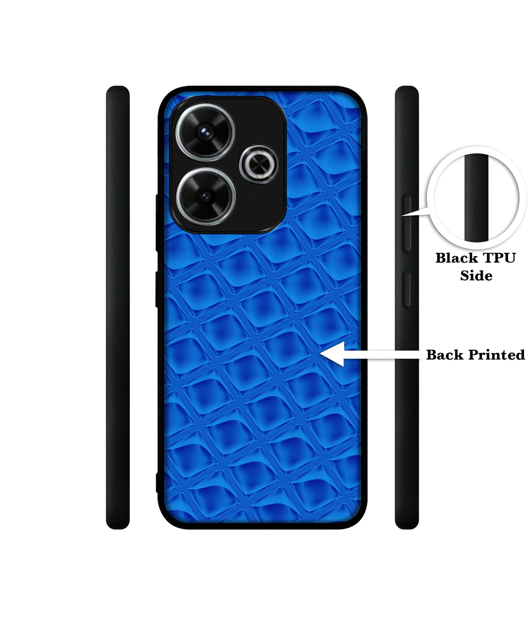 Blue Diamond Design Designer 2D Printed Back Case Cover for Mi Redmi 13 5G / Poco M6 Plus 5G