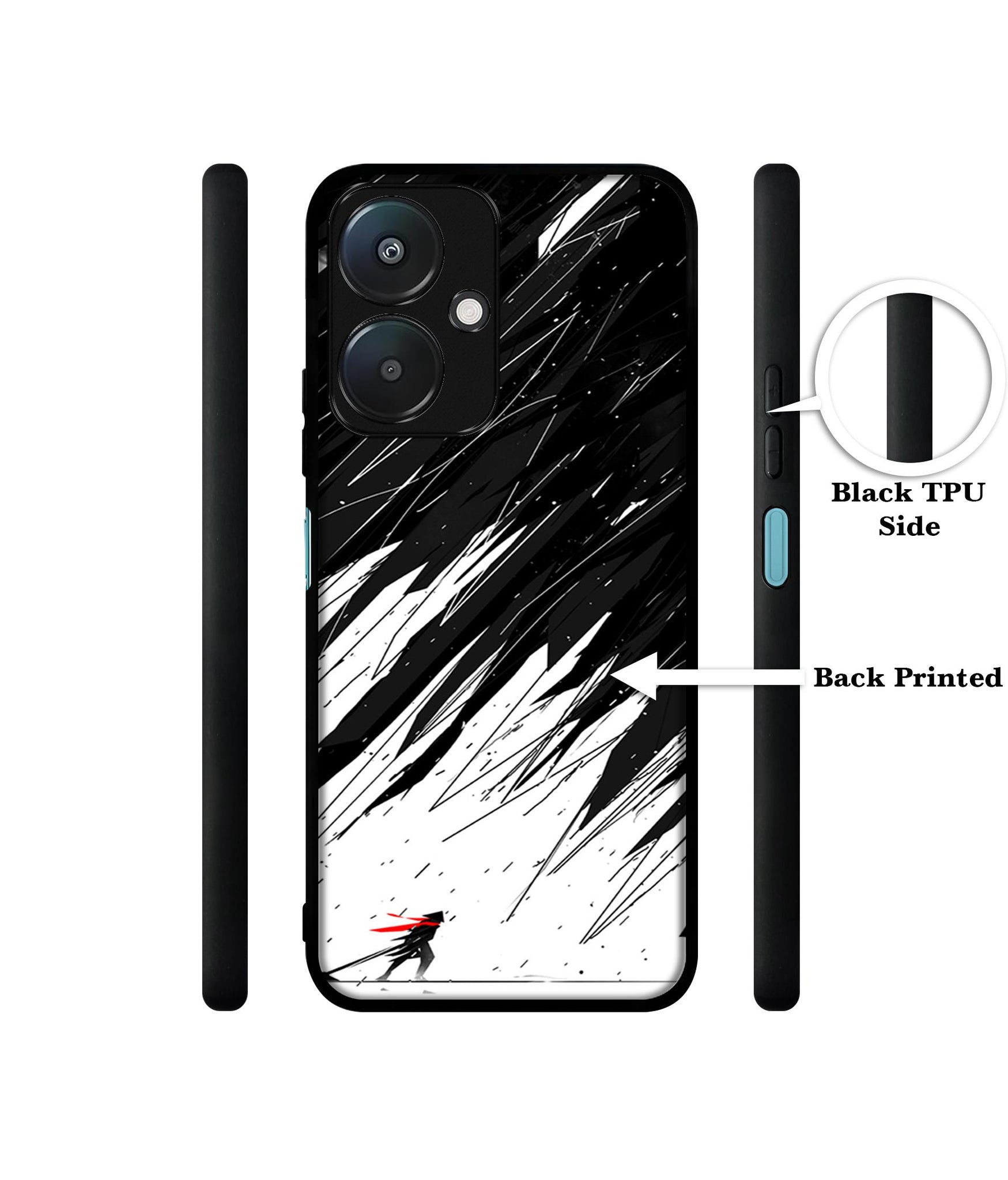 Geometric Strom Design Designer 2D Printed Back Case Cover for Mi Redmi 13C 5G / Poco M6 5G