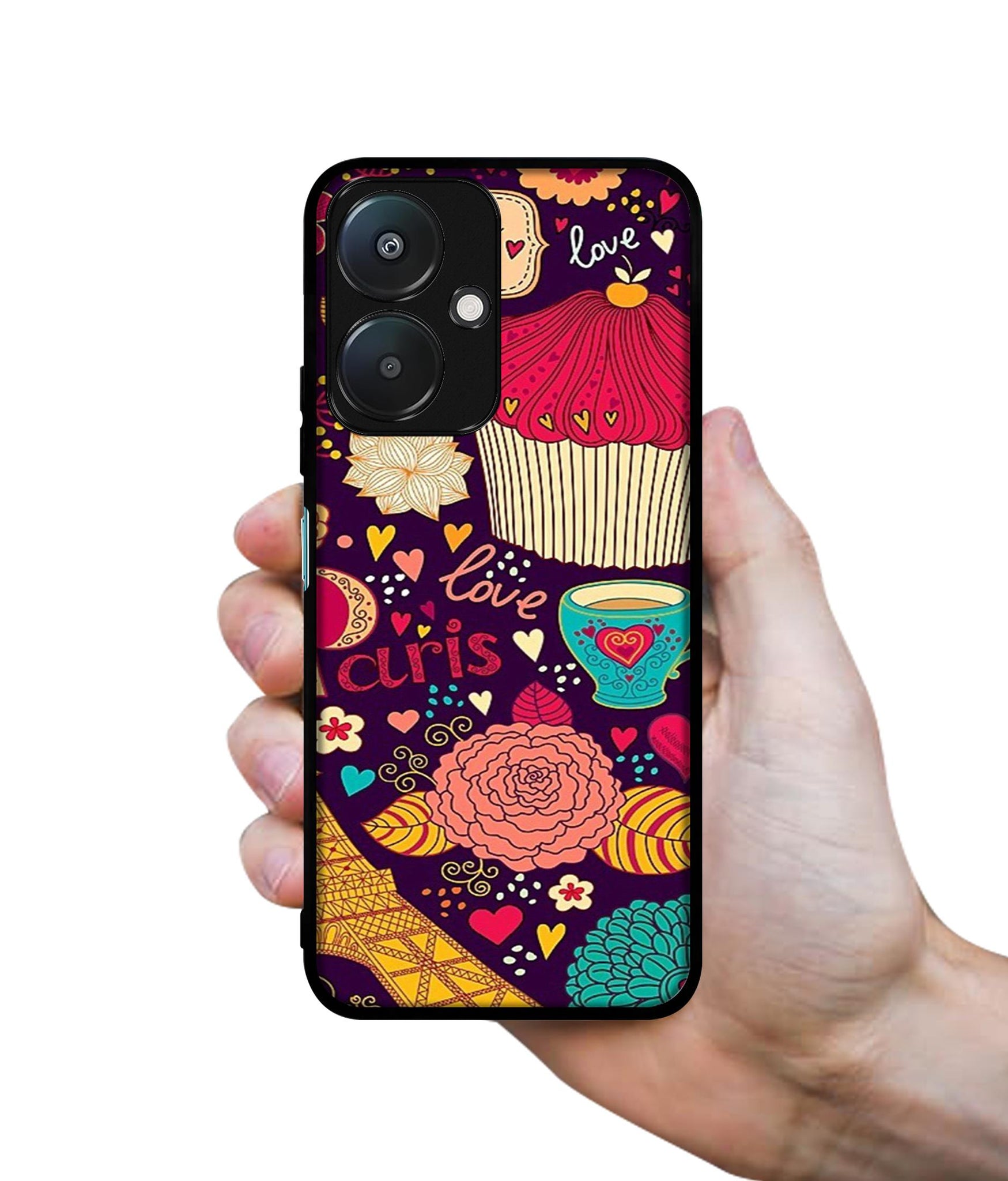 Paris Flower Love Design Designer 2D Printed Back Case Cover for Mi Redmi 13C 5G / Poco M6 5G