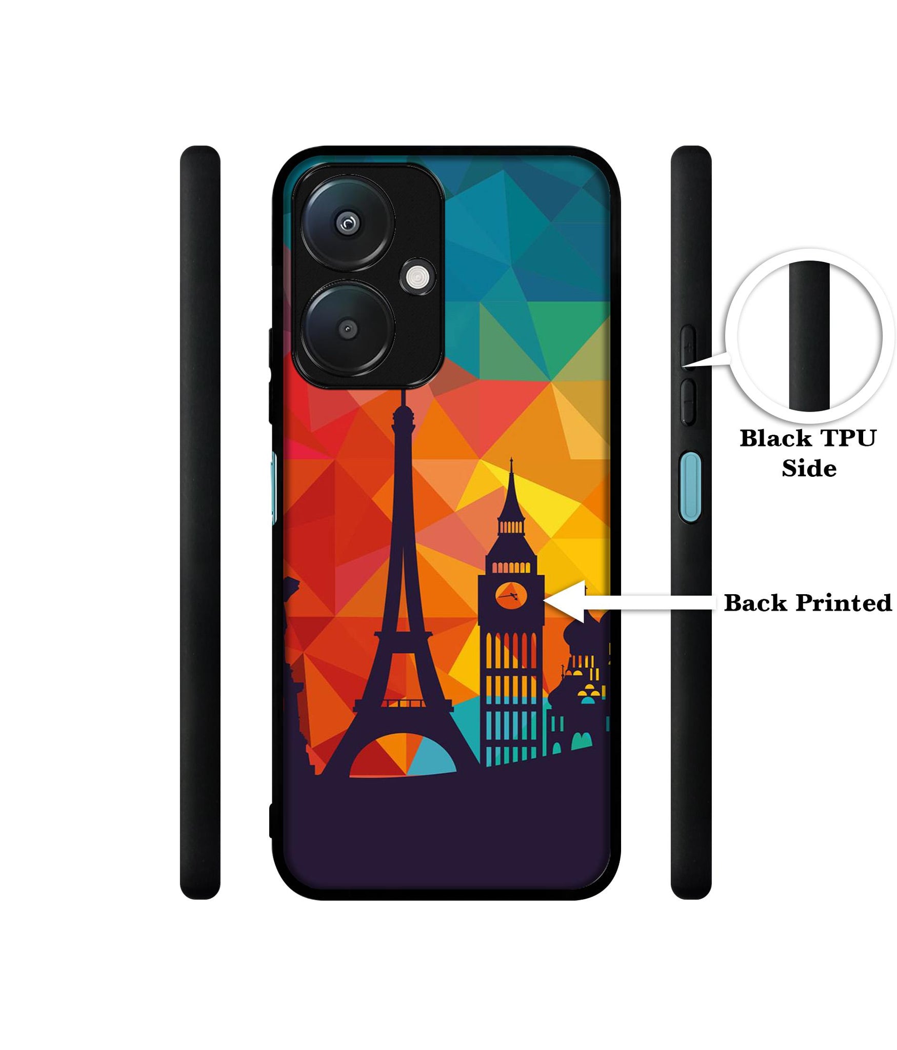Colored Paris Design Designer 2D Printed Back Case Cover for Mi Redmi 13C 5G / Poco M6 5G