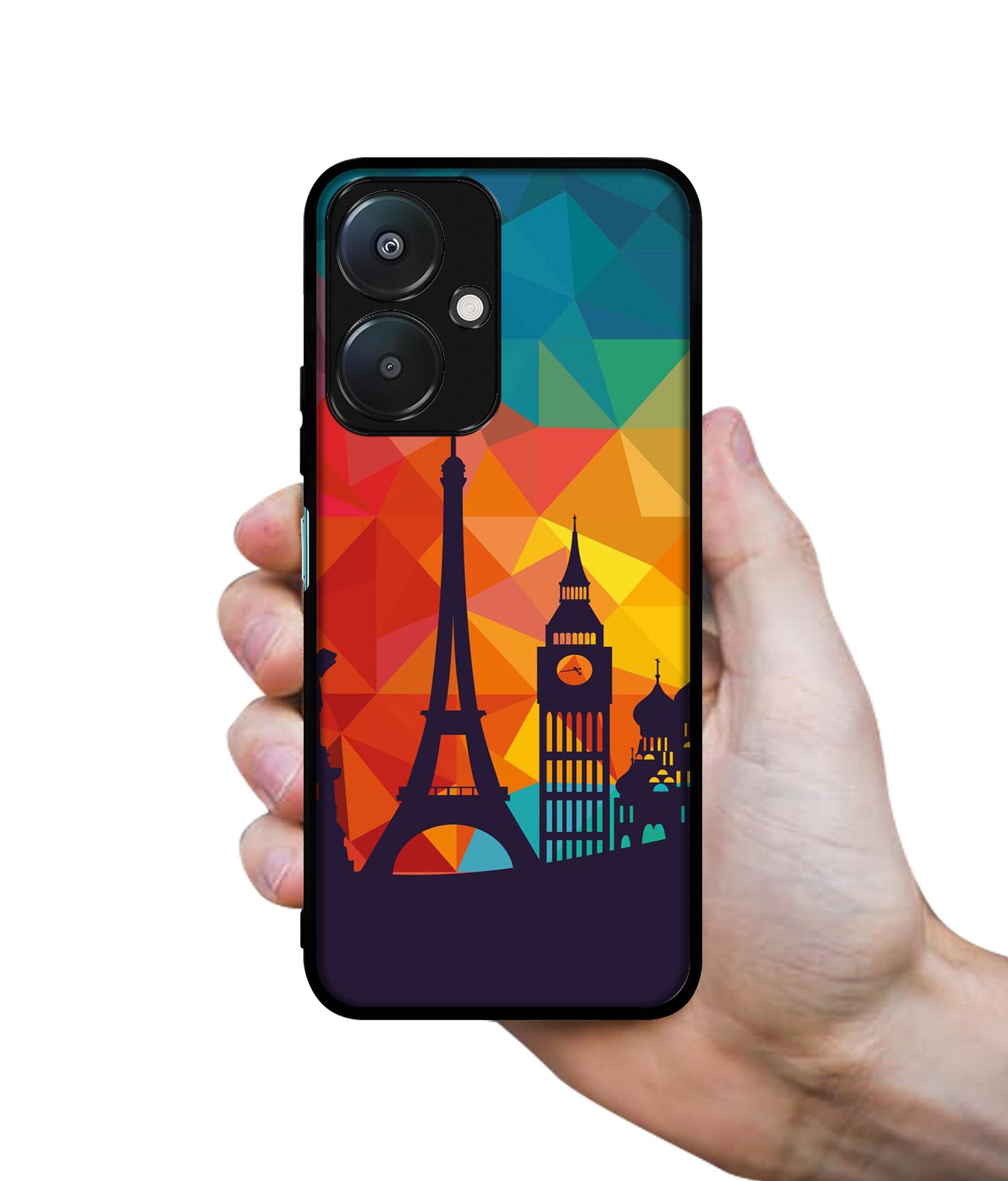 Colored Paris Design Designer 2D Printed Back Case Cover for Mi Redmi 13C 5G / Poco M6 5G