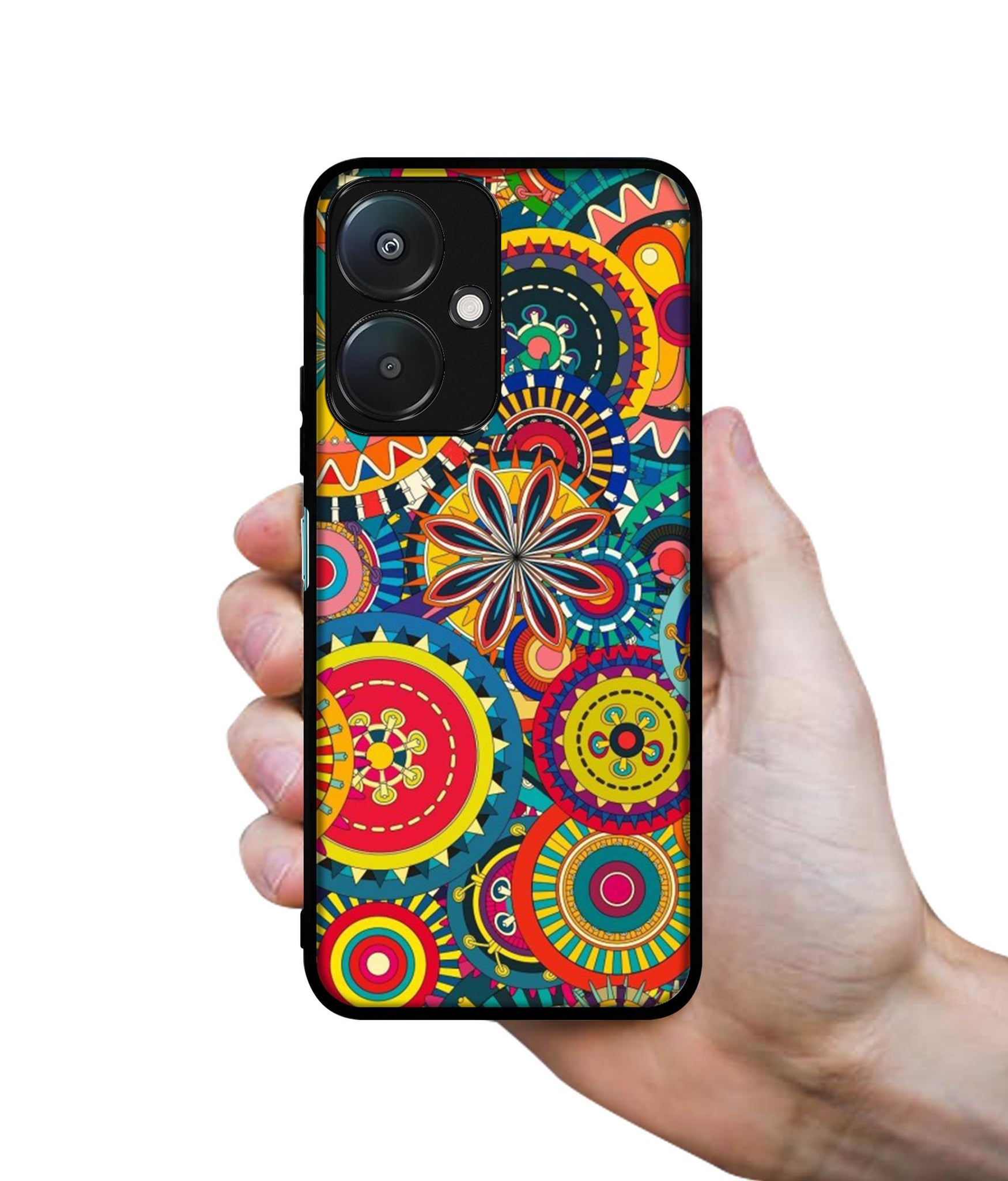 Ring Pattern Print Design Designer 2D Printed Back Case Cover for Mi Redmi 13C 5G / Poco M6 5G