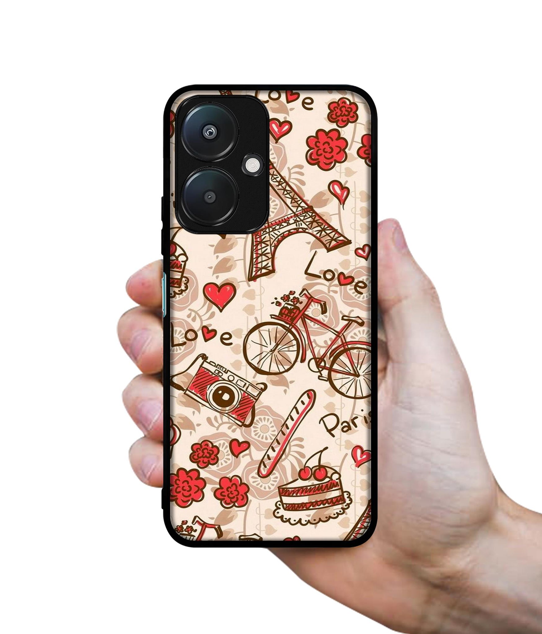 Vintage Paris Design Designer 2D Printed Back Case Cover for Mi Redmi 13C 5G / Poco M6 5G