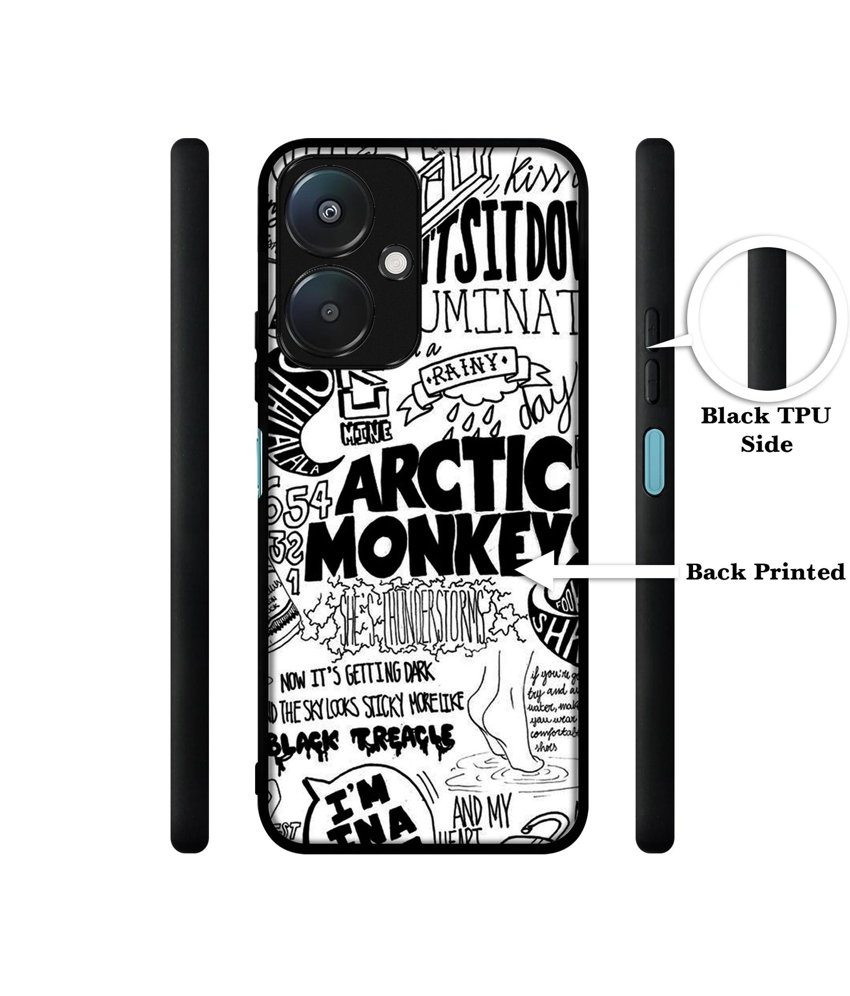 Arctic Monkeys Pattern Design Designer 2D Printed Back Case Cover for Mi Redmi 13C 5G / Poco M6 5G
