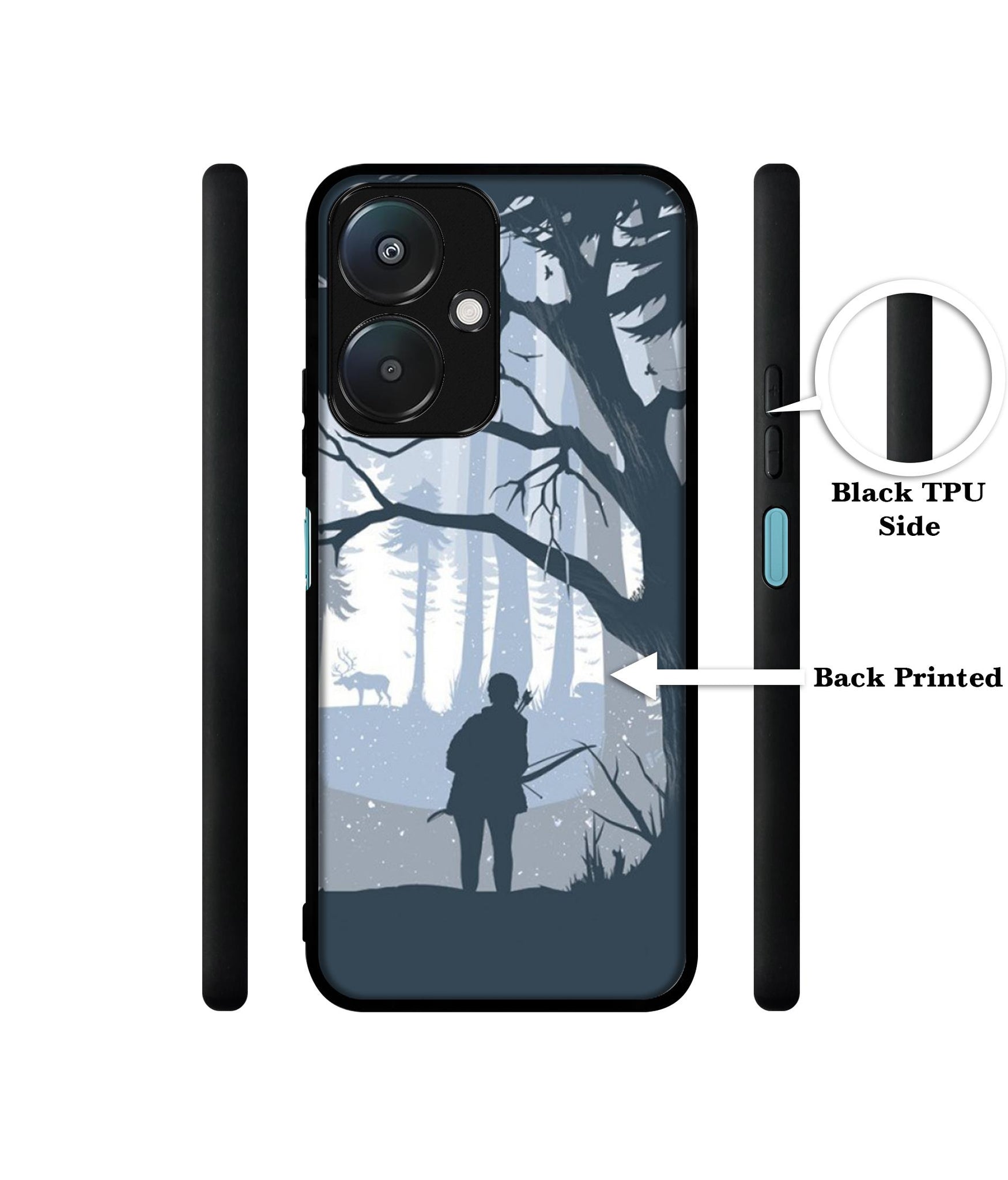 Hunter Design Designer 2D Printed Back Case Cover for Mi Redmi 13C 5G / Poco M6 5G
