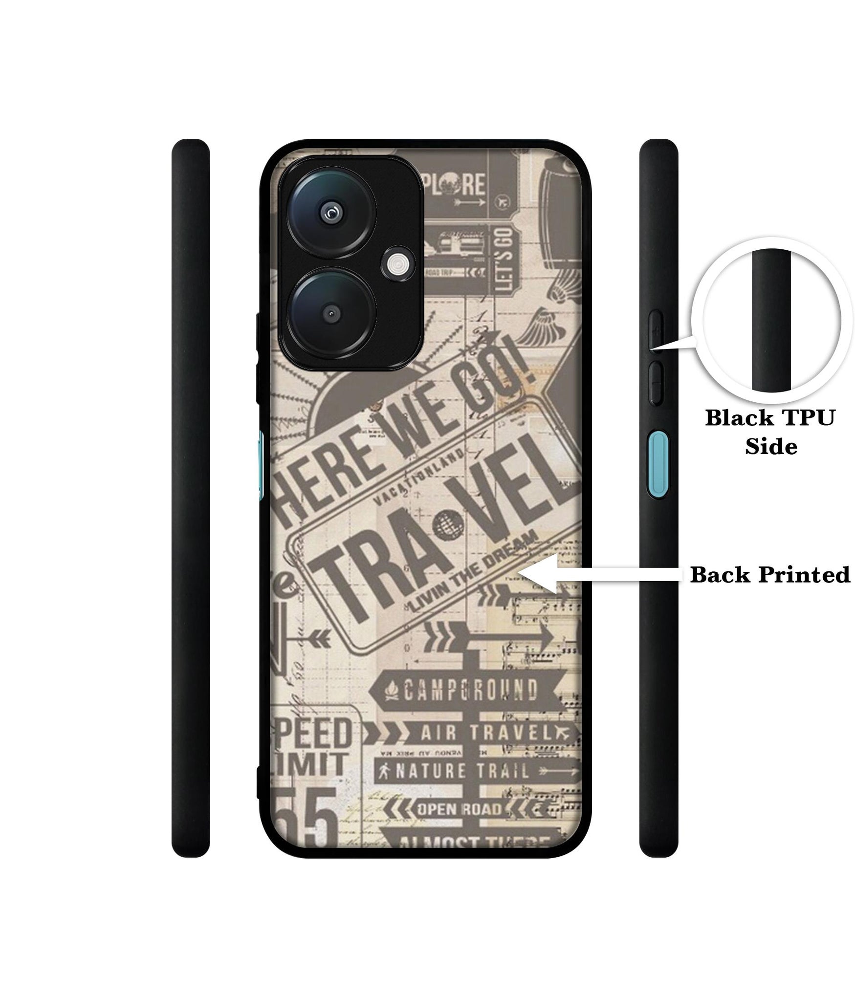 Travel Design Designer 2D Printed Back Case Cover for Mi Redmi 13C 5G / Poco M6 5G