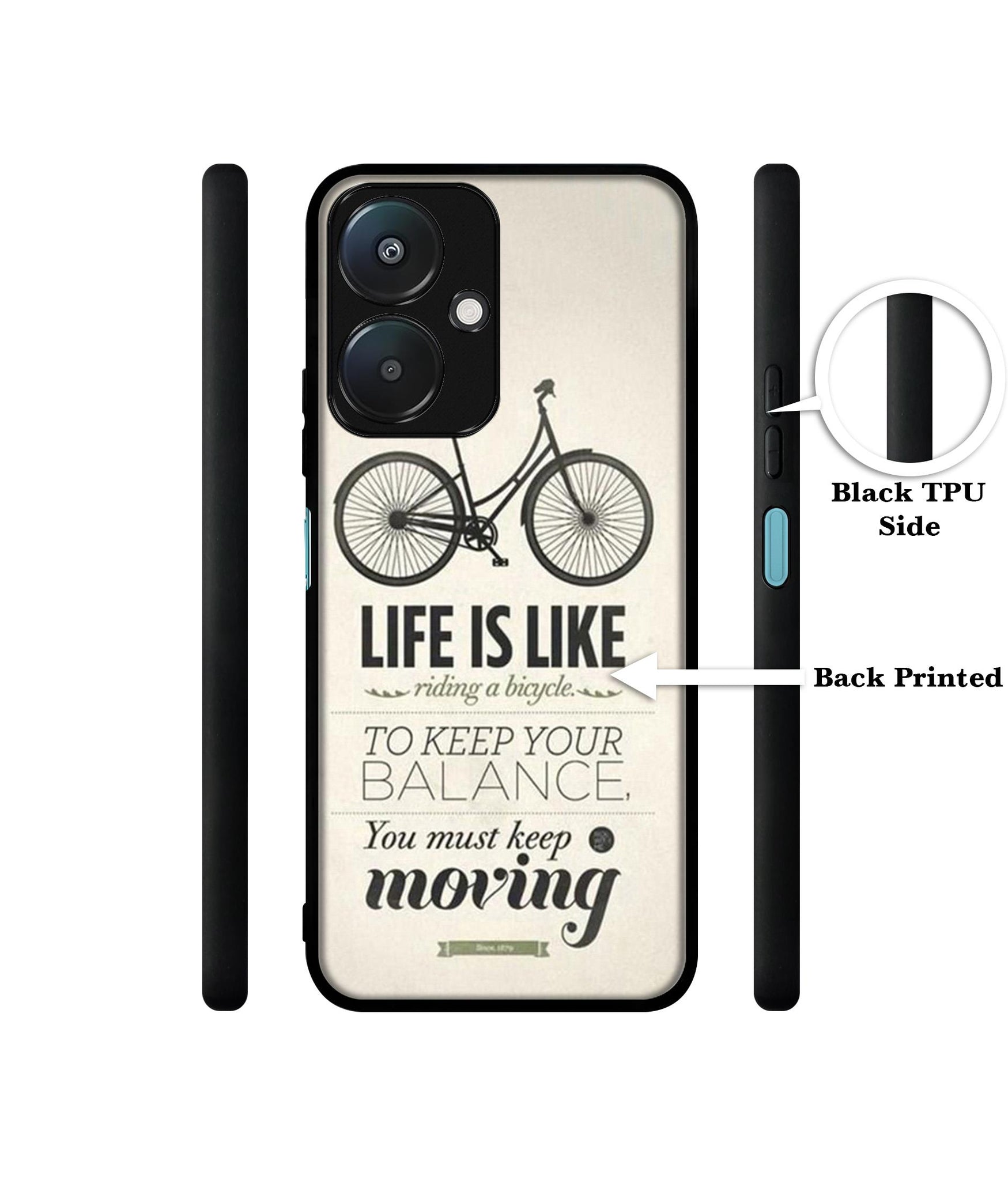 Life is Like Moving Design Designer 2D Printed Back Case Cover for Mi Redmi 13C 5G / Poco M6 5G